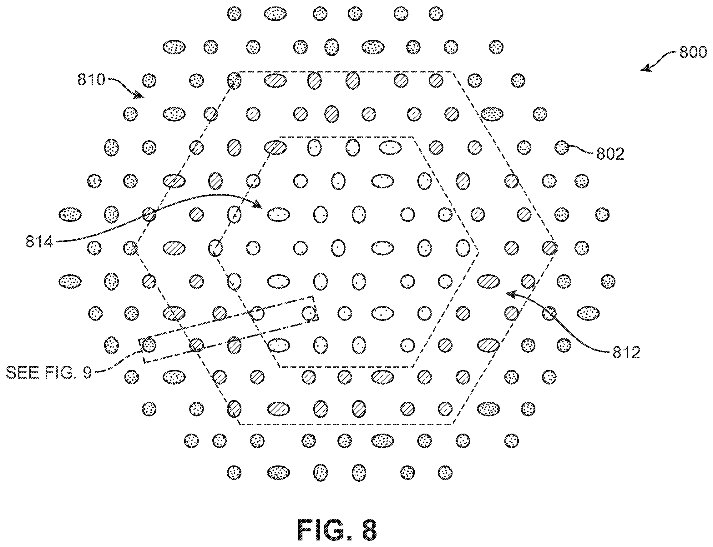 Patent US12422194 Figure 8 – Heating and cooling of buildings using underground heat storage with horizontal bores