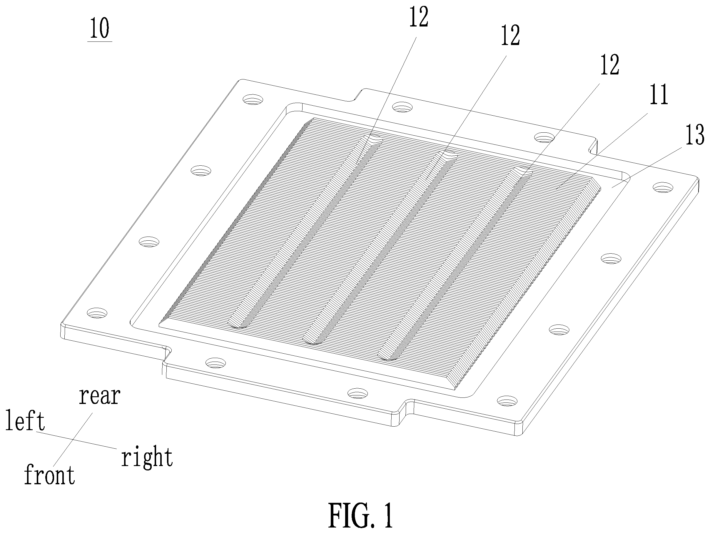 Patent US12422199 Figure 1 – Multi-channel liquid cooling radiator