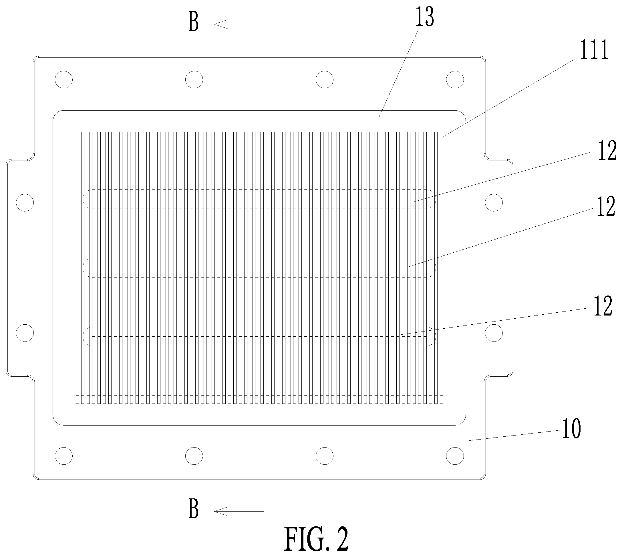 Patent US12422199 Figure 2 – Multi-channel liquid cooling radiator
