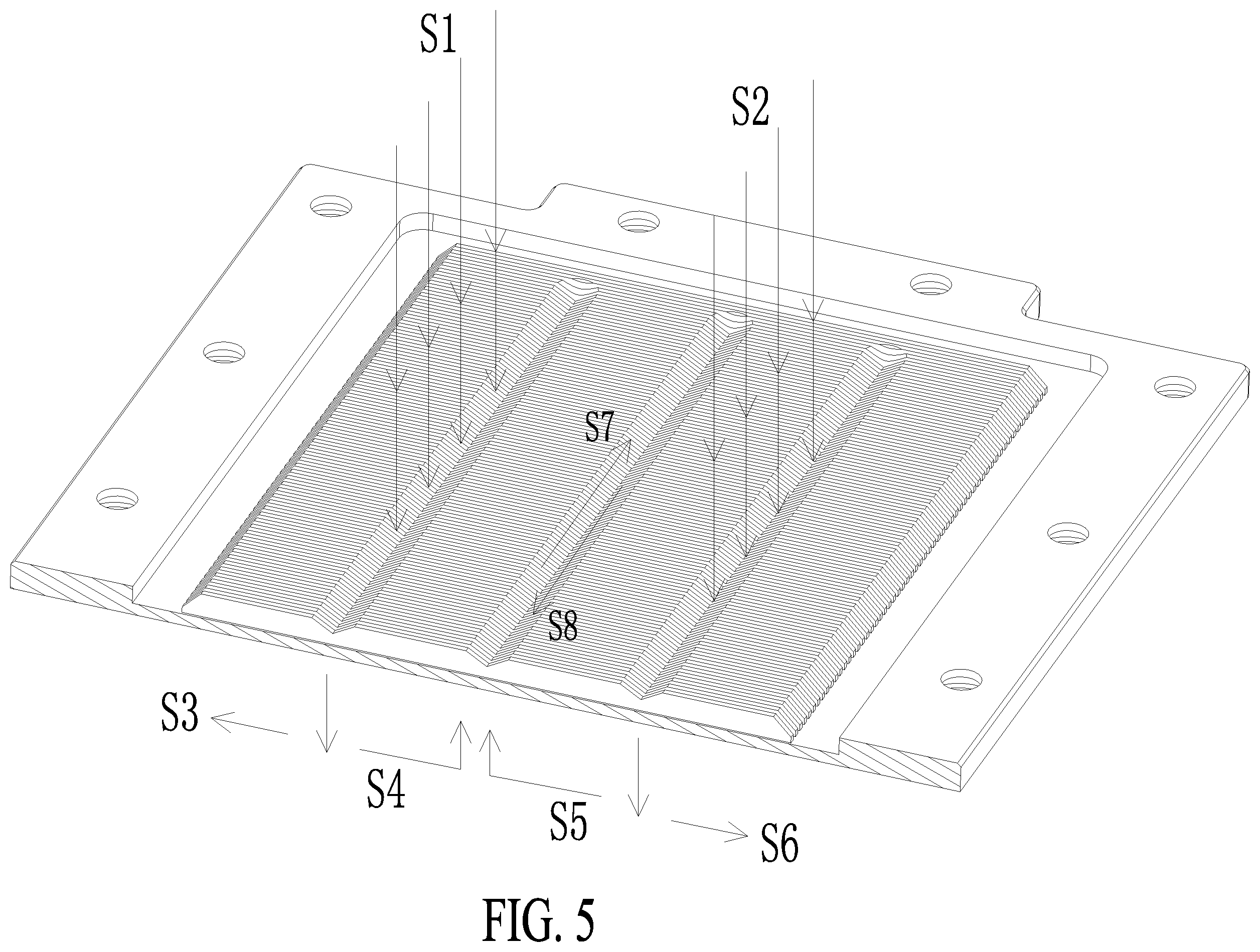 Patent US12422199 Figure 5 – Multi-channel liquid cooling radiator