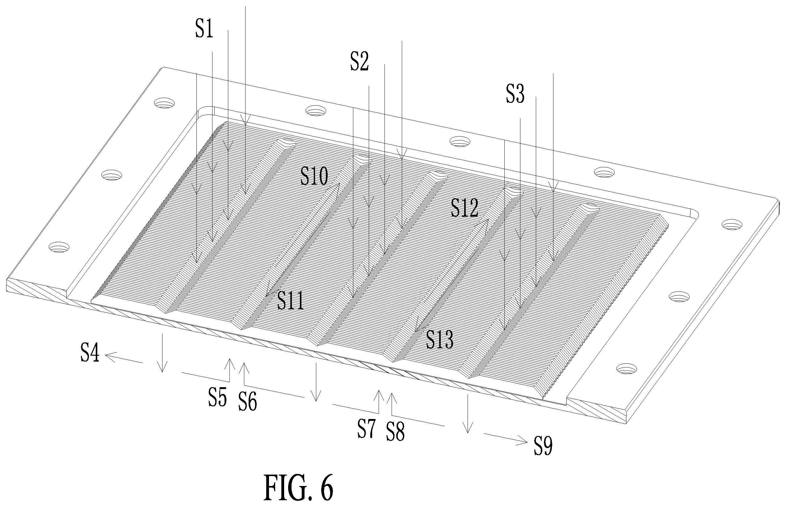Patent US12422199 Figure 6 – Multi-channel liquid cooling radiator