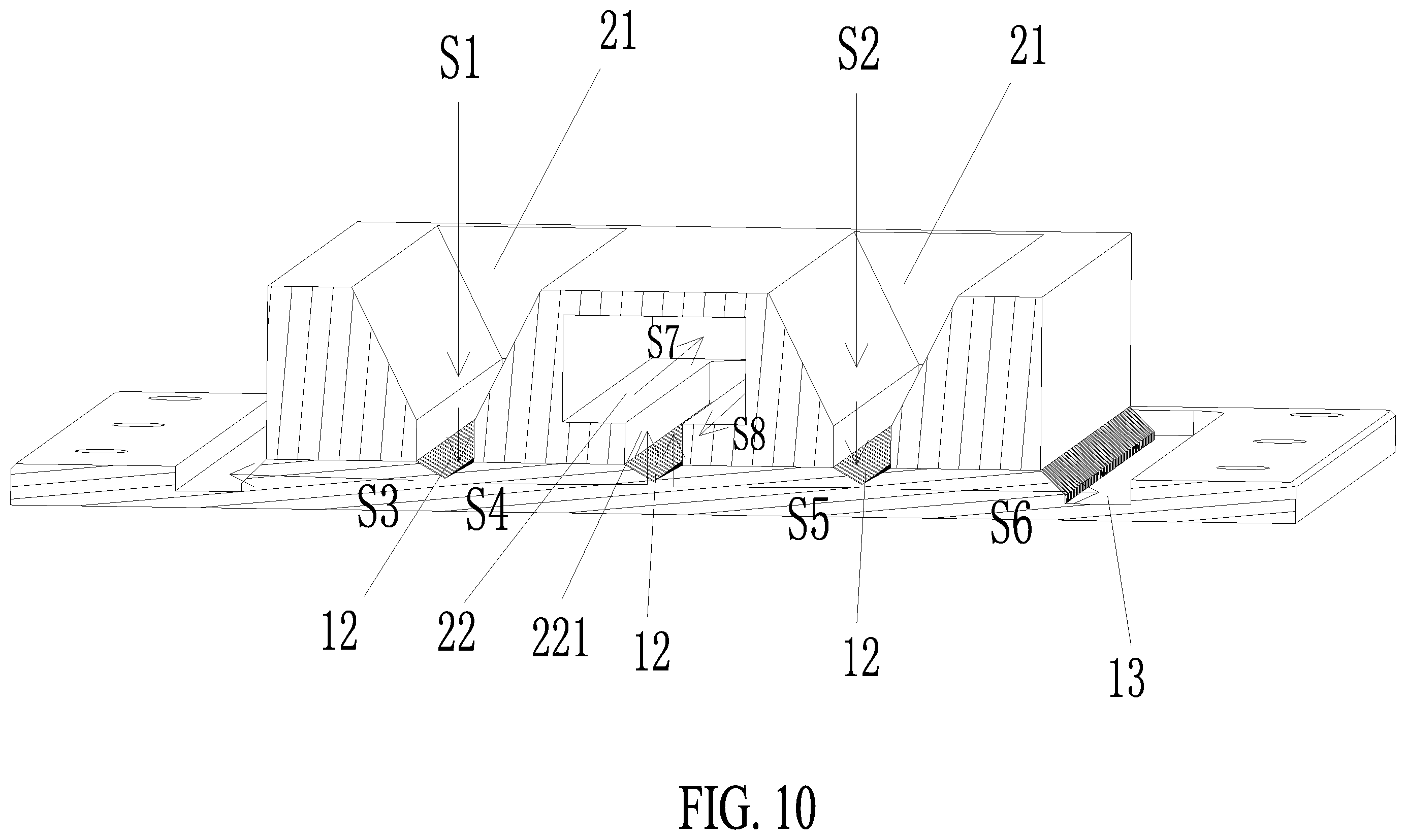 Patent US12422199 Figure 10 – Multi-channel liquid cooling radiator