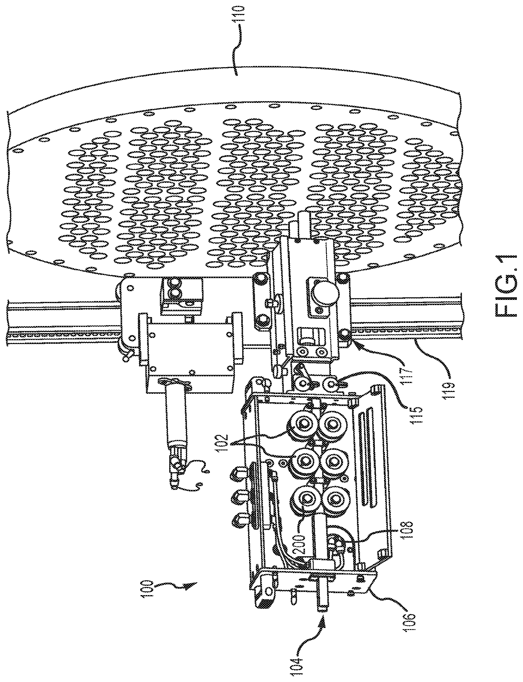 Patent US12422203 Figure 1 – Flexible lance drive apparatus with autostroke function