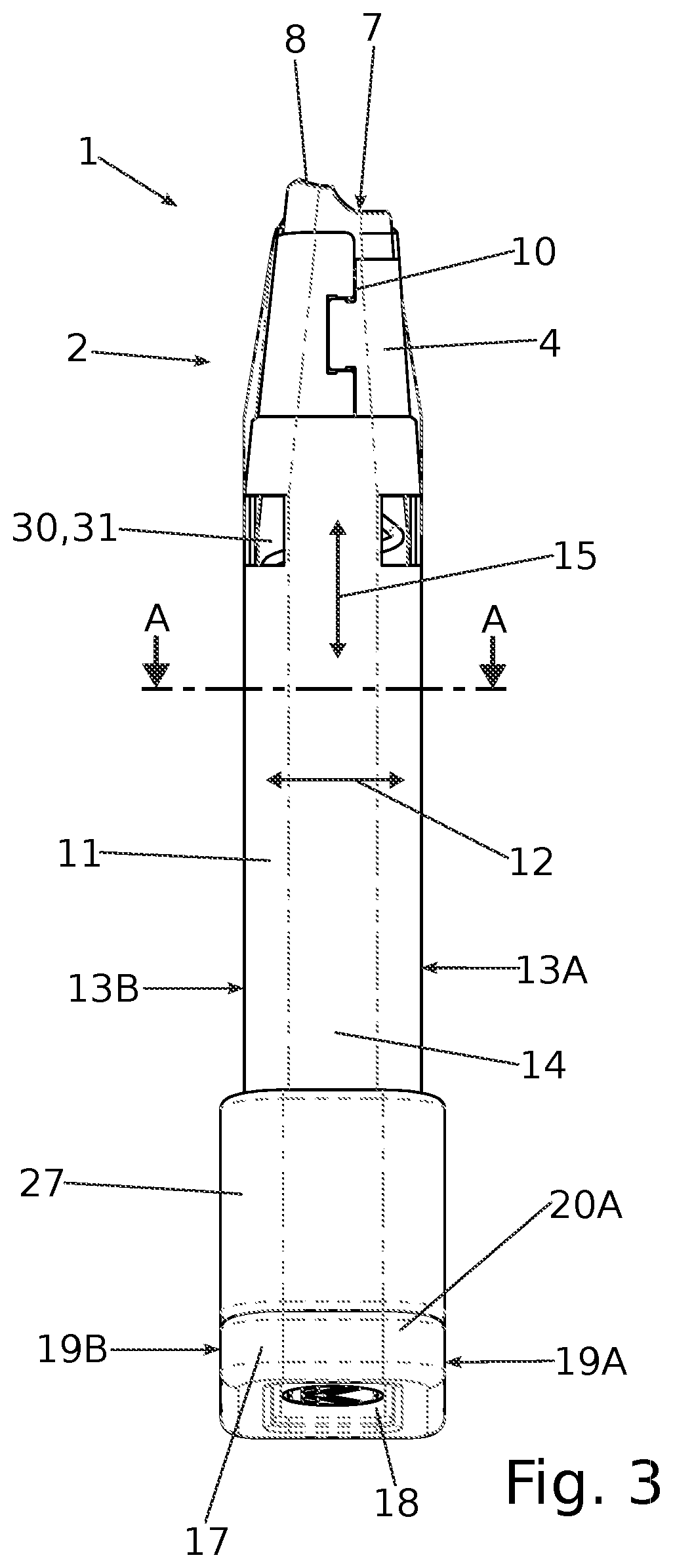 Patent US12422205 Figure 3 – Firearm magazine