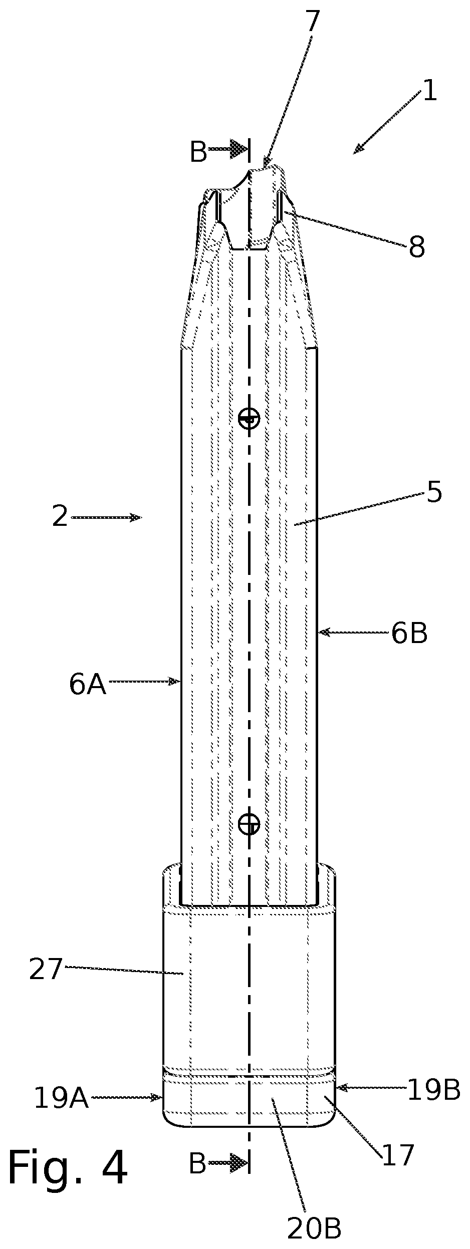 Patent US12422205 Figure 4 – Firearm magazine