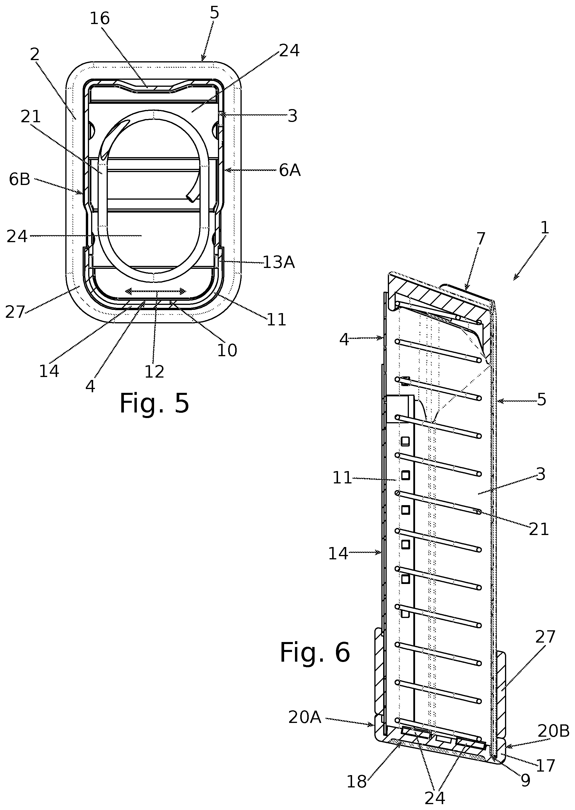 Patent US12422205 Figure 5 – Firearm magazine