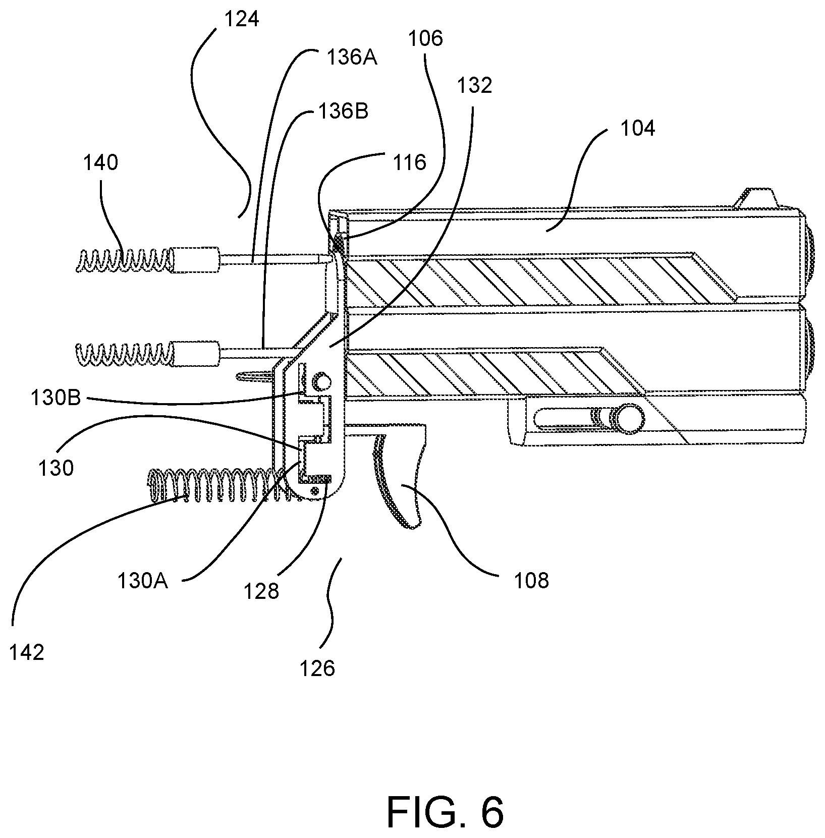 Patent US12422208 Figure 6 – Single-use firearm and personal defense system with electronically integrated tracking system