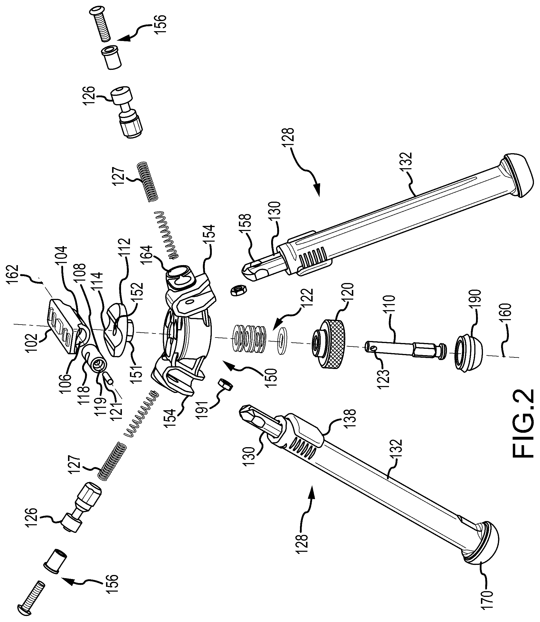 Patent US12422209 Figure 2 – Firearm bipod