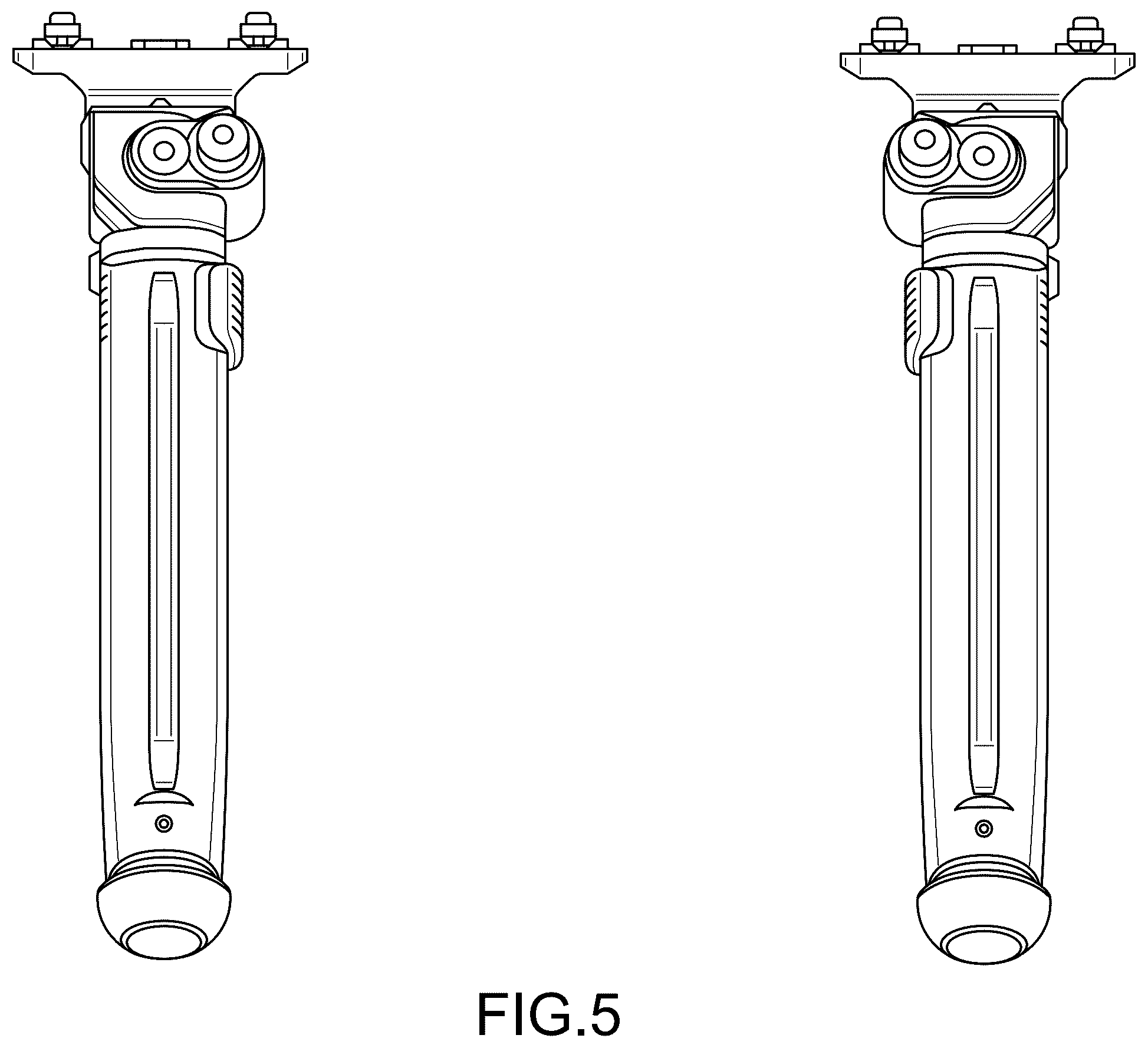 Patent US12422209 Figure 5 – Firearm bipod