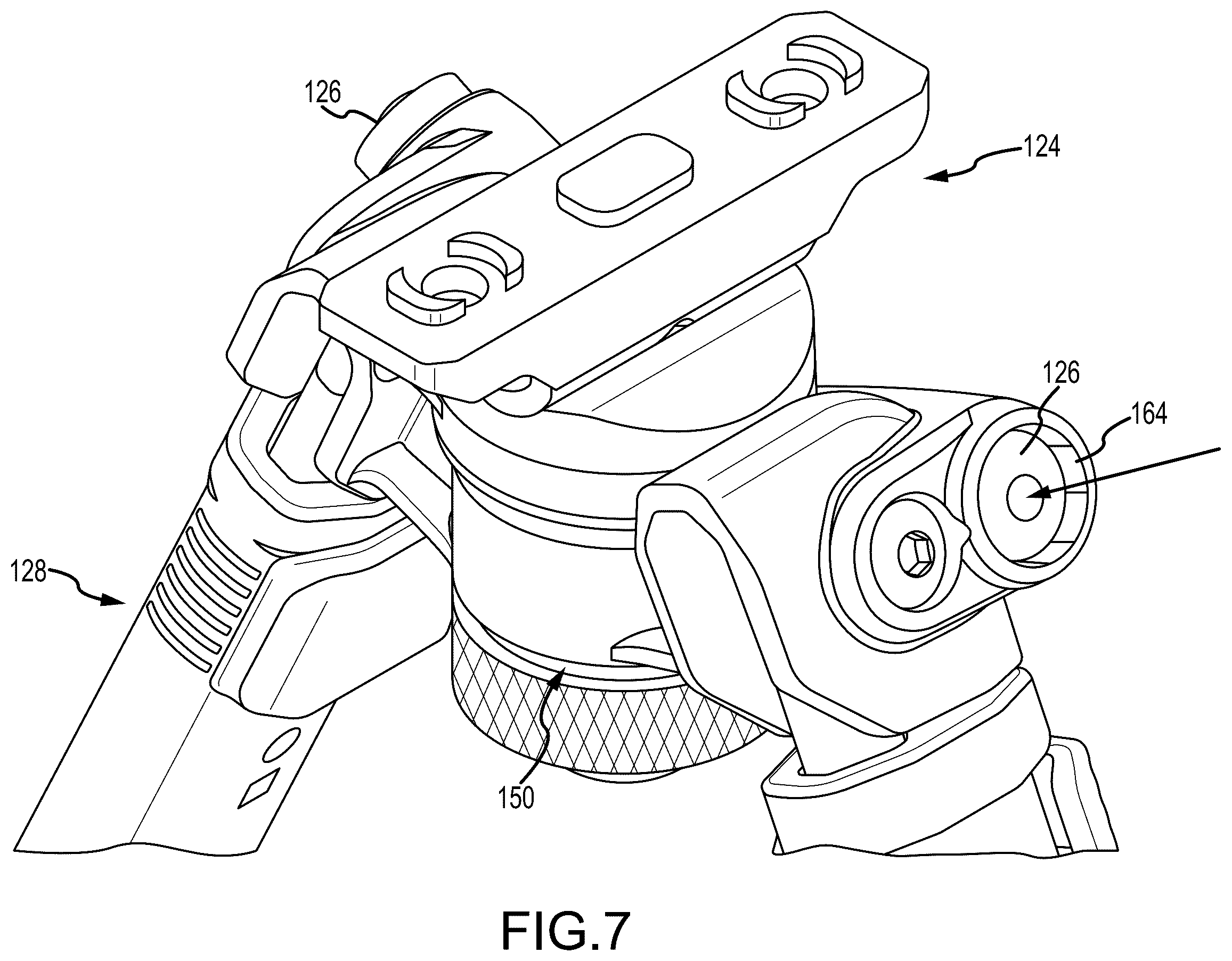 Patent US12422209 Figure 7 – Firearm bipod
