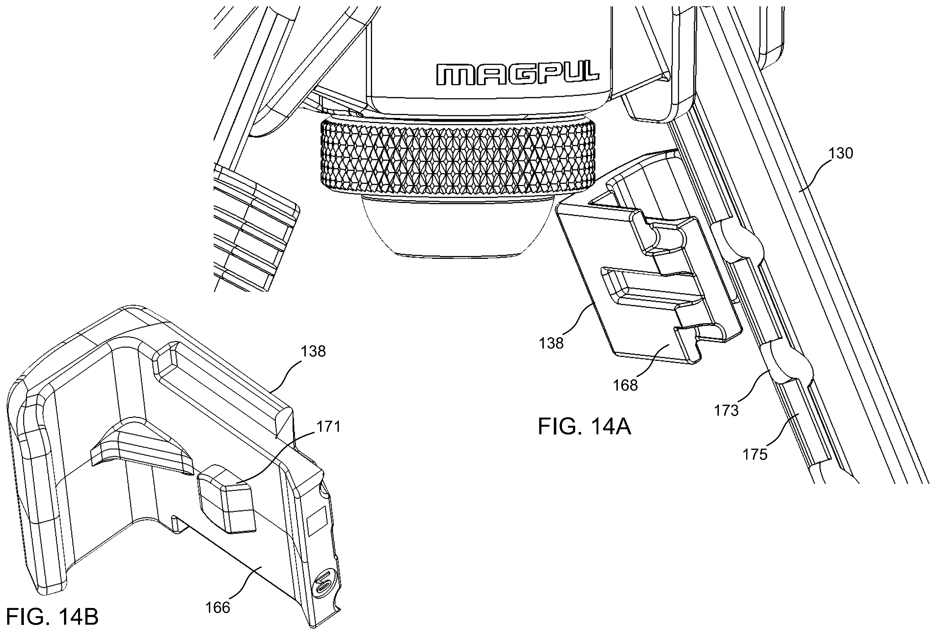 Patent US12422209 Figure 14 – Firearm bipod