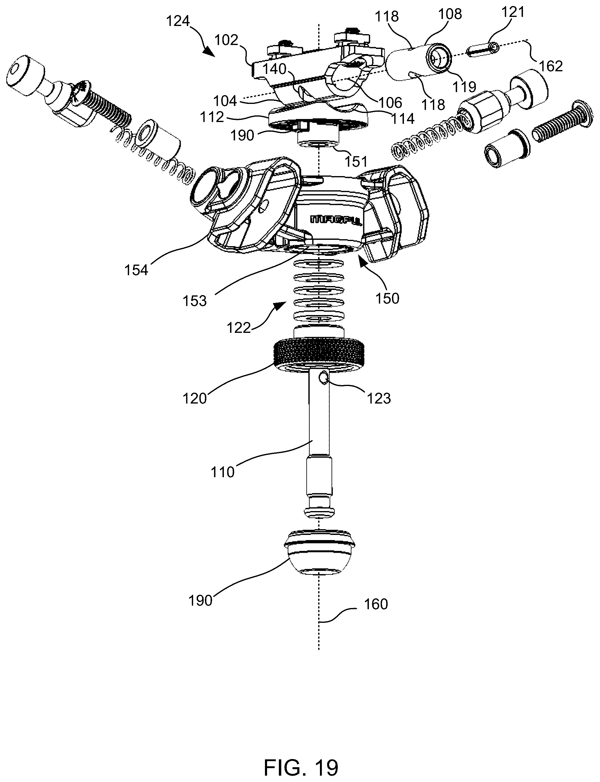 Patent US12422209 Figure 19 – Firearm bipod