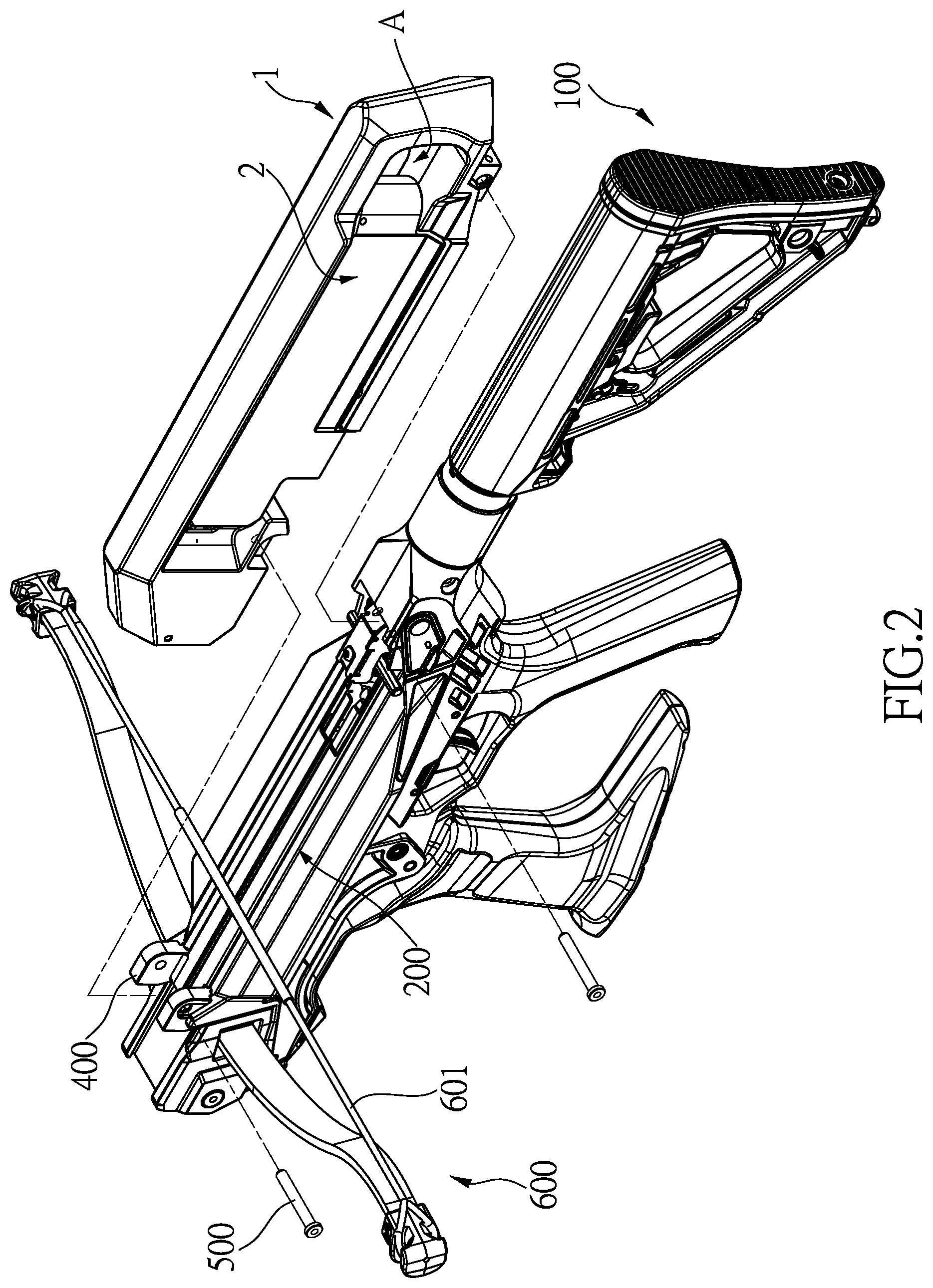 Patent US12422213 Figure 3 – Arrow magazine replacing device