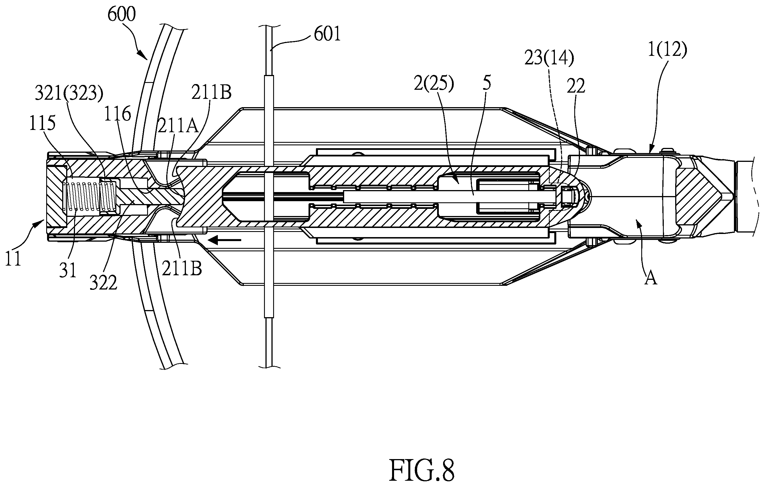 Patent US12422213 Figure 10 – Arrow magazine replacing device