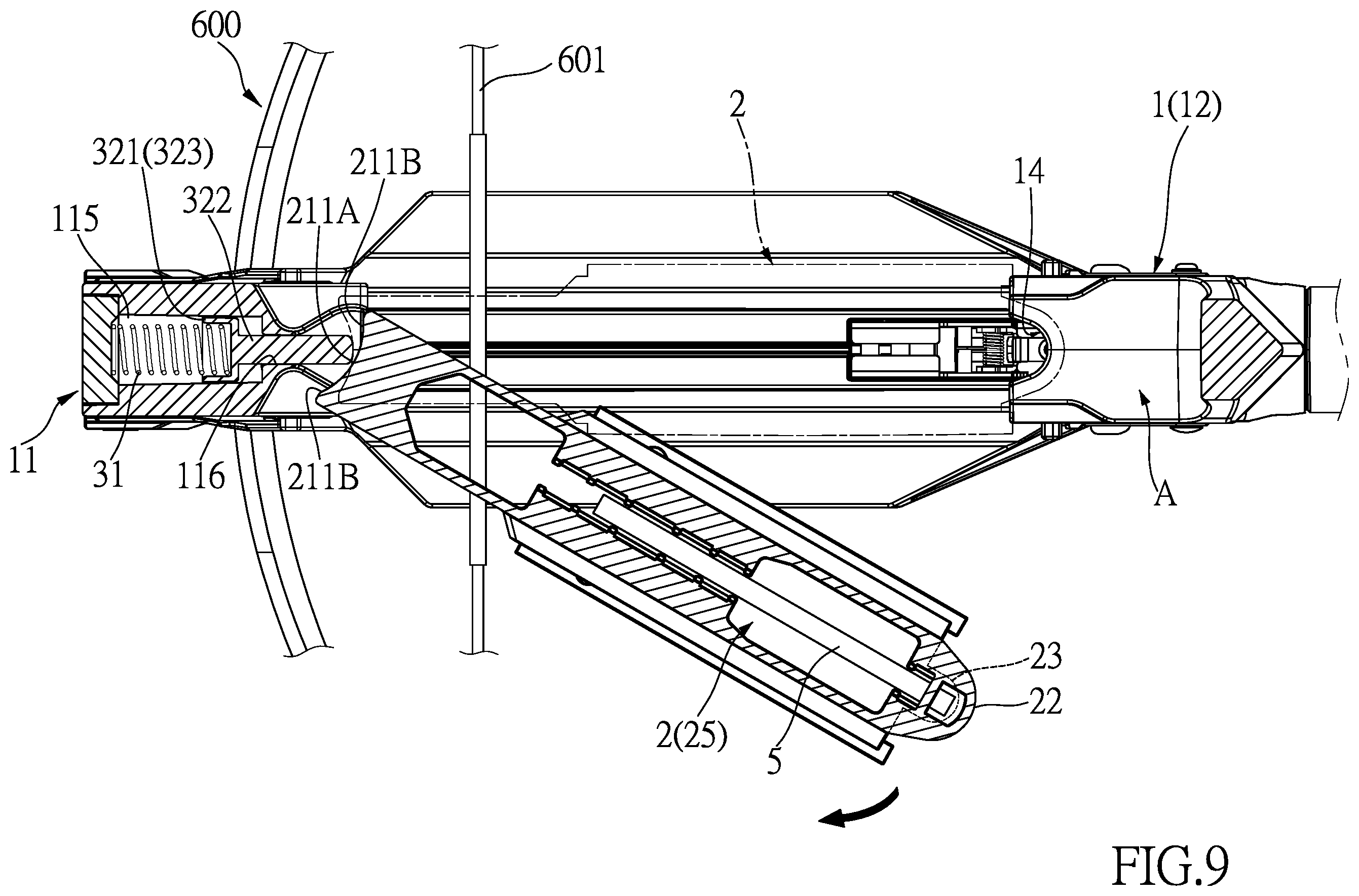 Patent US12422213 Figure 11 – Arrow magazine replacing device