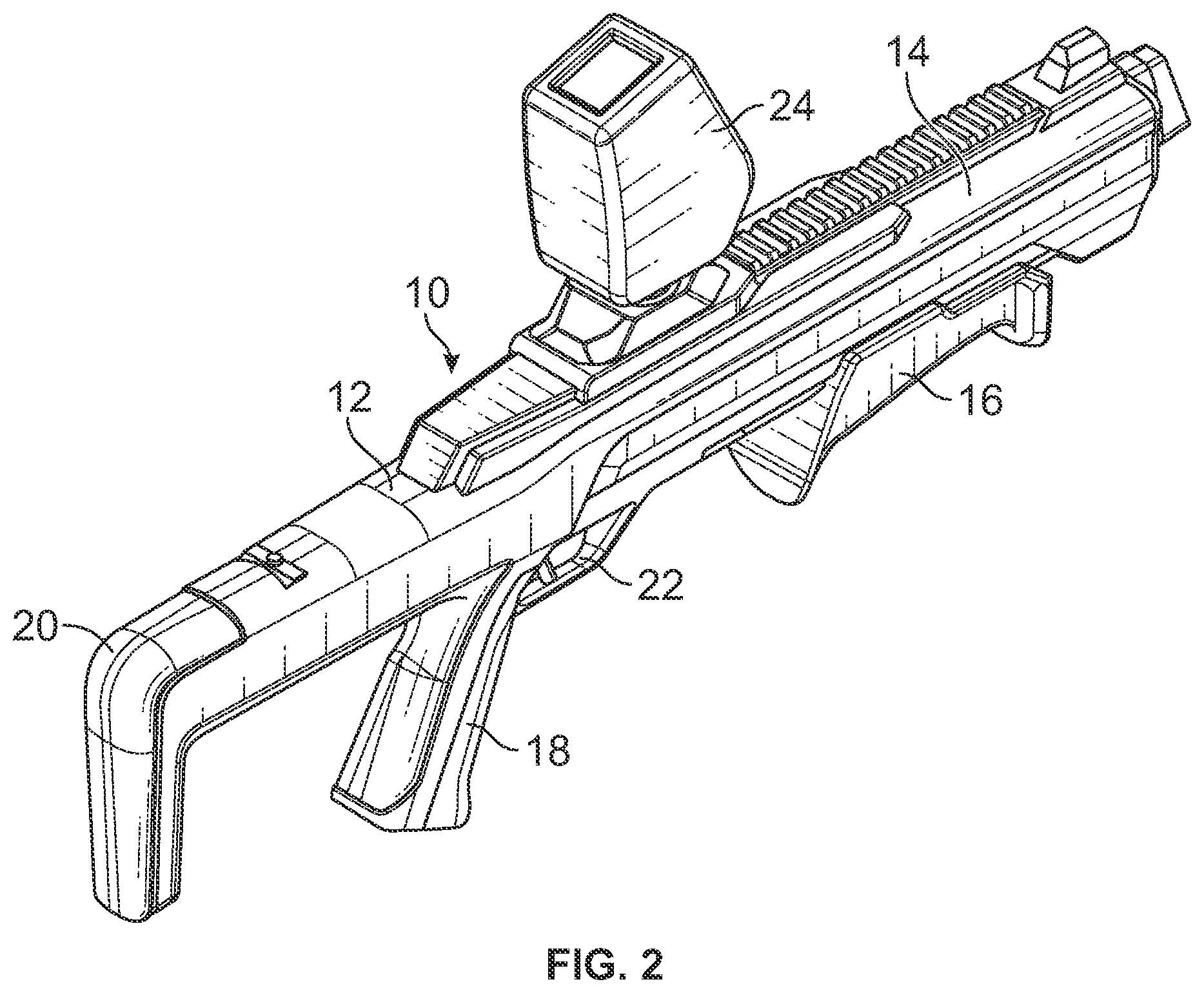 Patent US12422214 Figure 2 – Toy launching apparatus and methods for discharging multiple projectile rounds