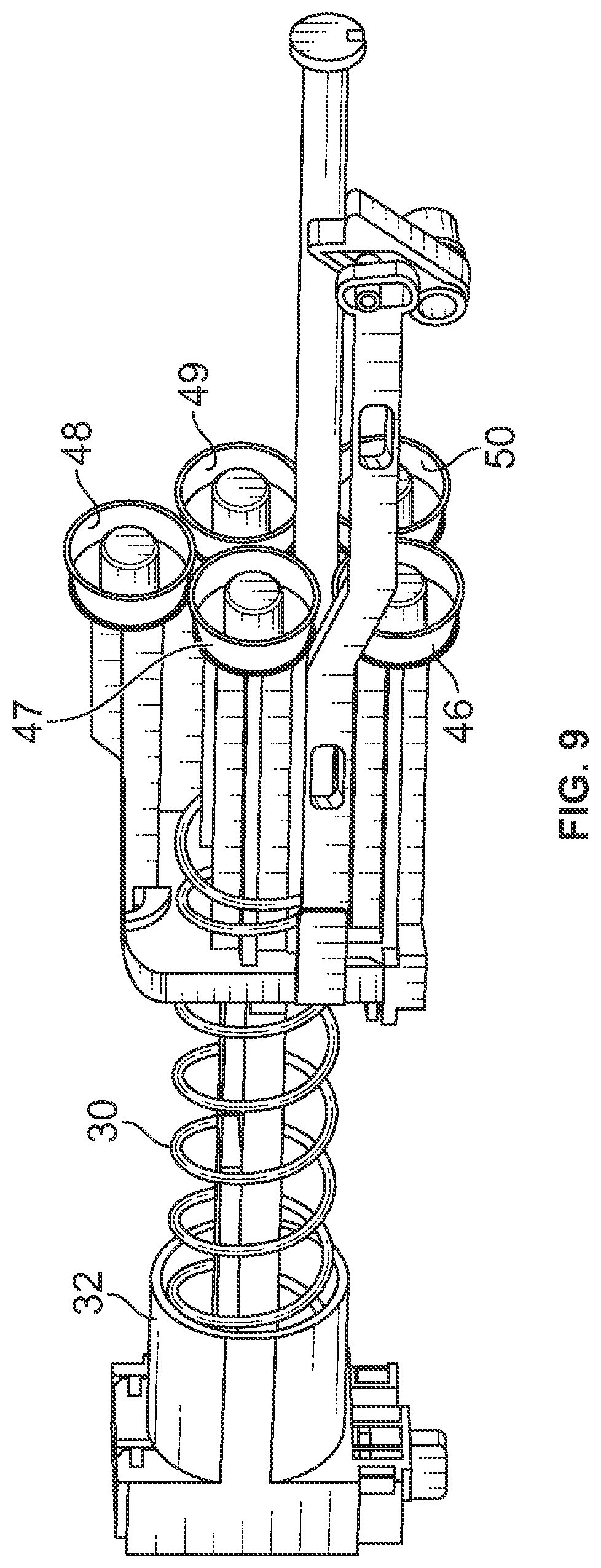 Patent US12422214 Figure 8 – Toy launching apparatus and methods for discharging multiple projectile rounds
