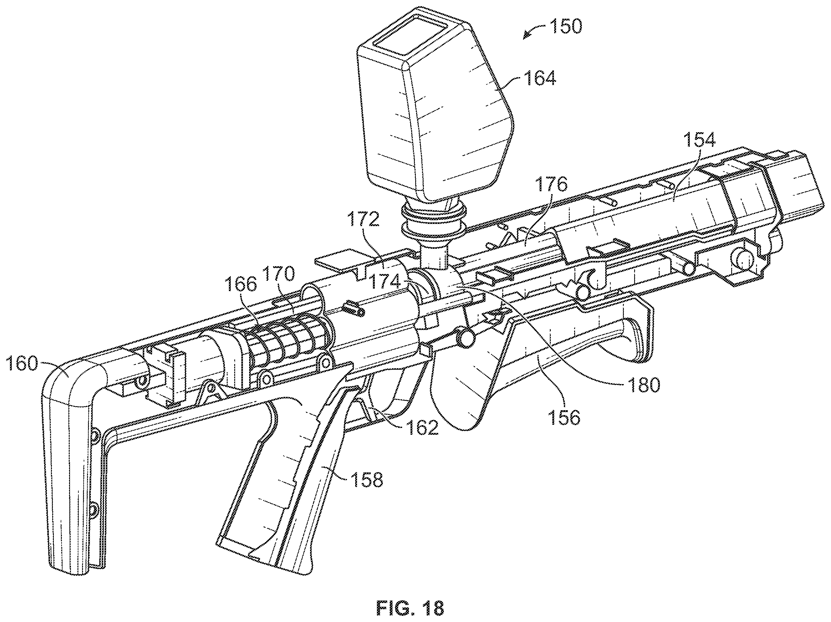 Patent US12422214 Figure 14 – Toy launching apparatus and methods for discharging multiple projectile rounds
