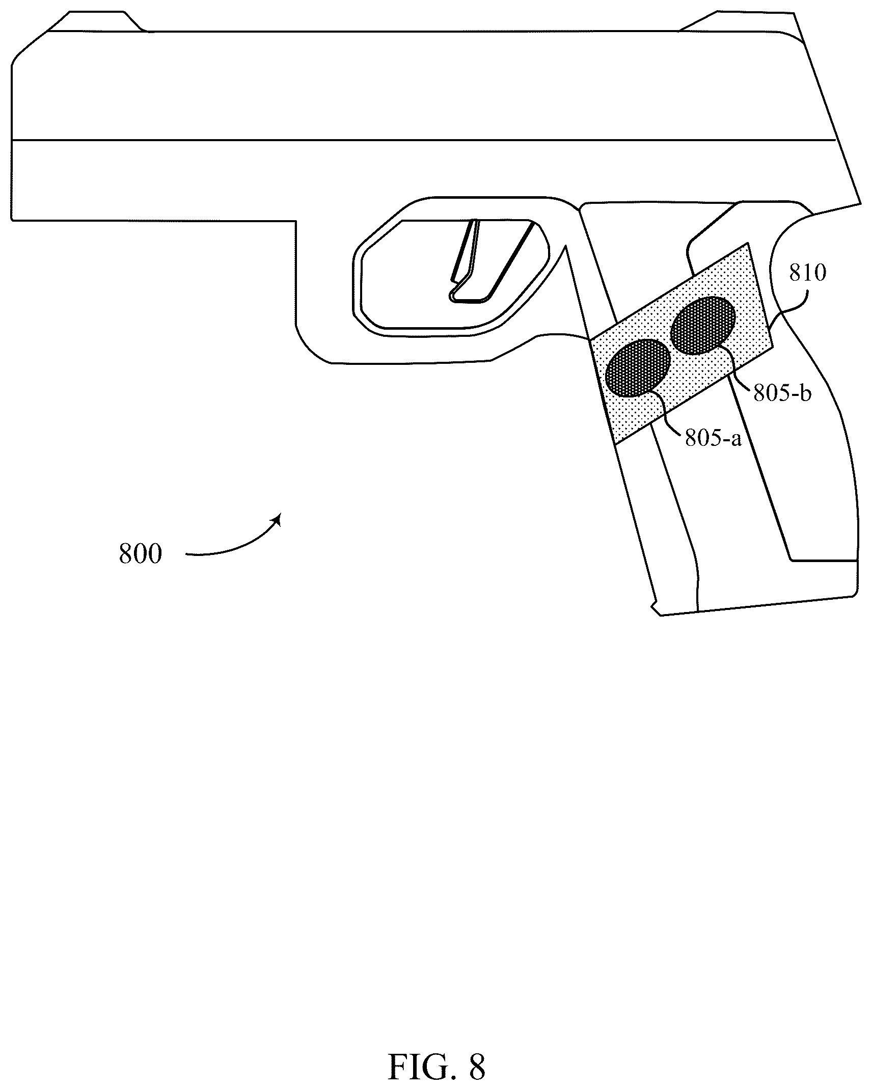 Patent US12422216 Figure 8 – Techniques for determining a grip layout to improve gun ergonomics