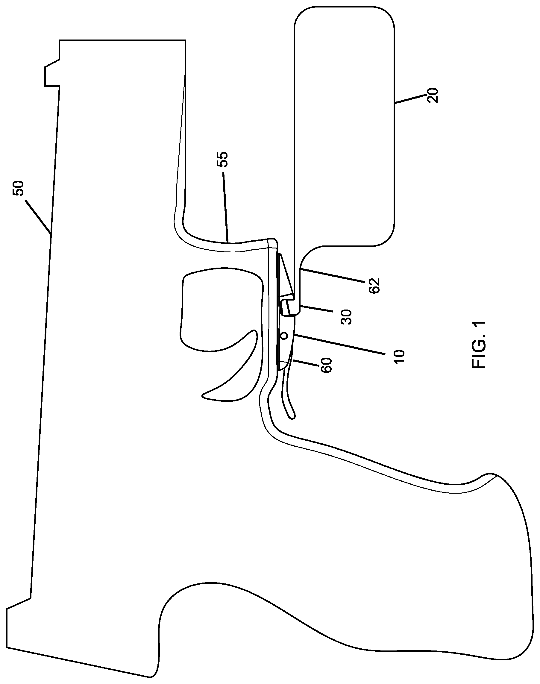 Patent US12422218 Figure 1 – On-board and holster side firearm retention
