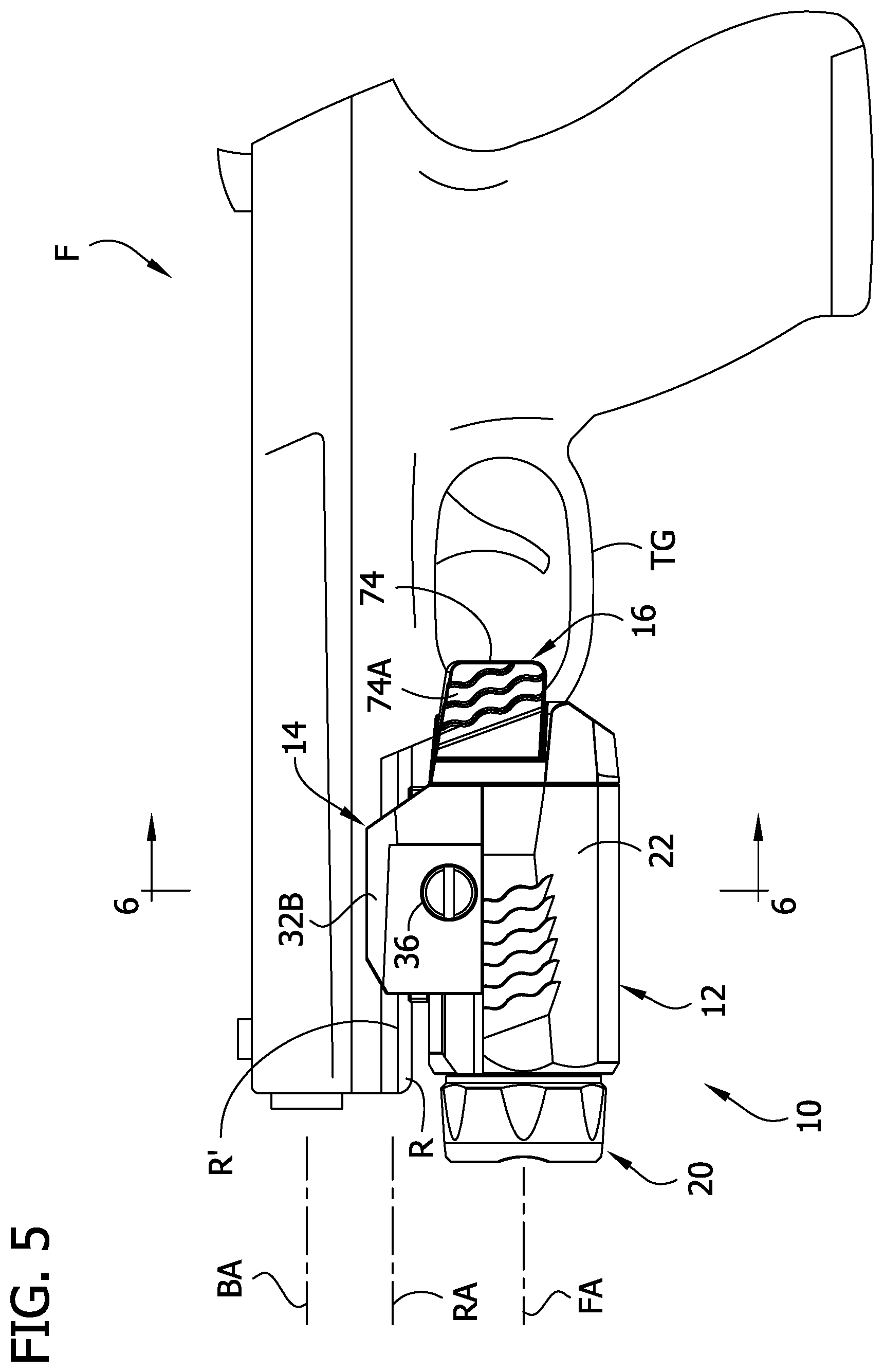 Patent US12422220 Figure 5 – Electronic firearm accessory with light source