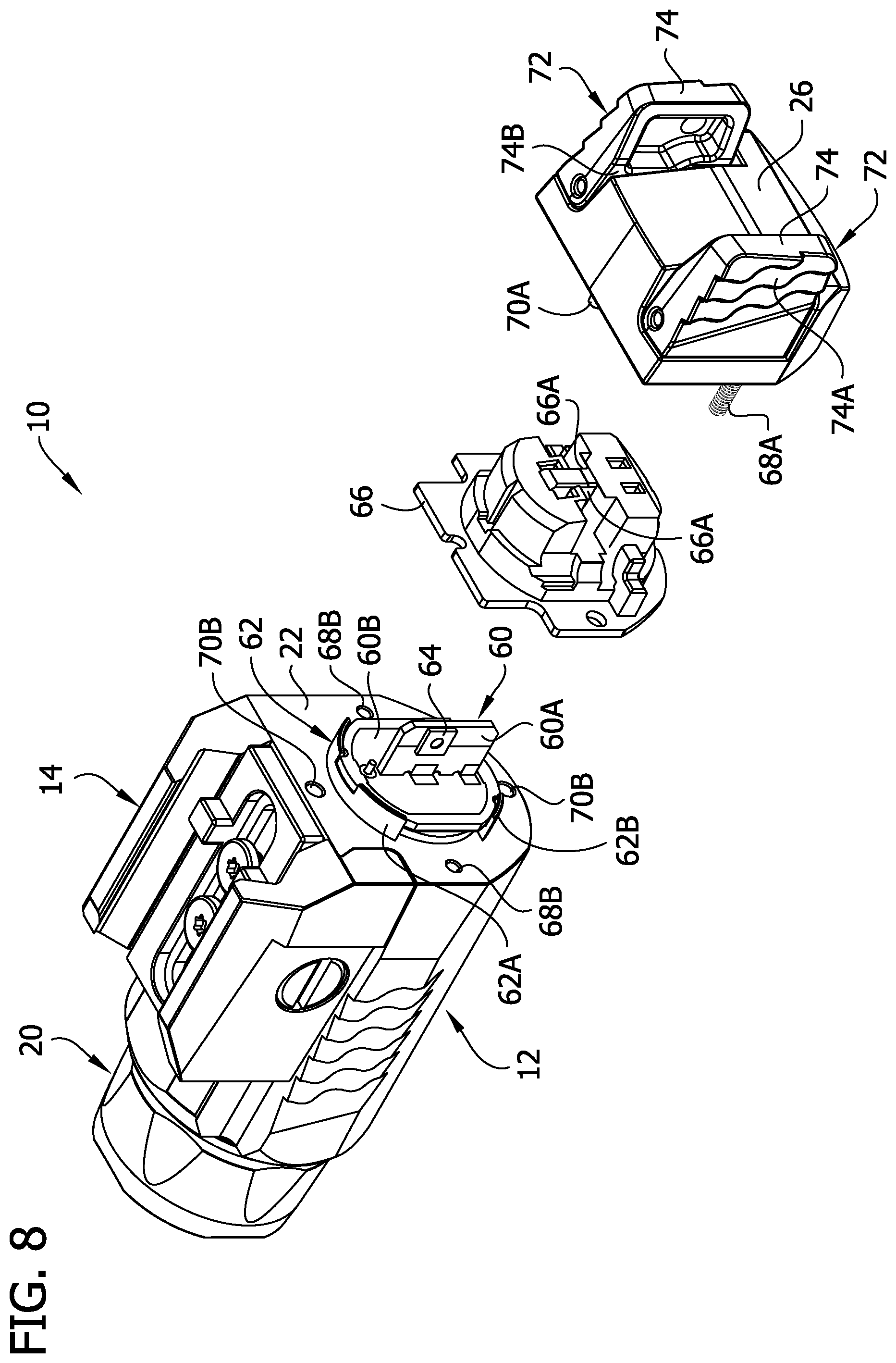 Patent US12422220 Figure 8 – Electronic firearm accessory with light source