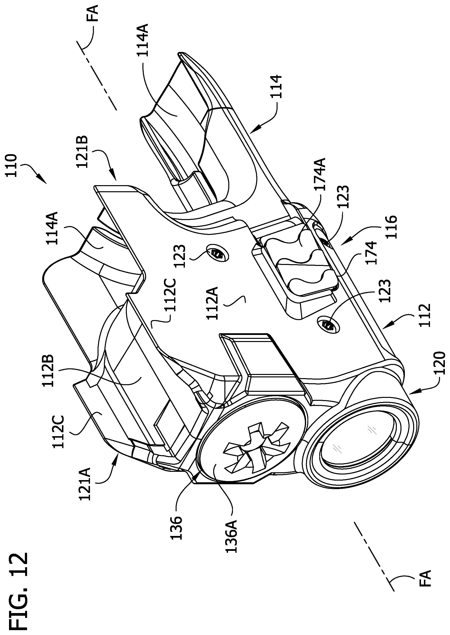 Patent US12422220 Figure 12 – Electronic firearm accessory with light source