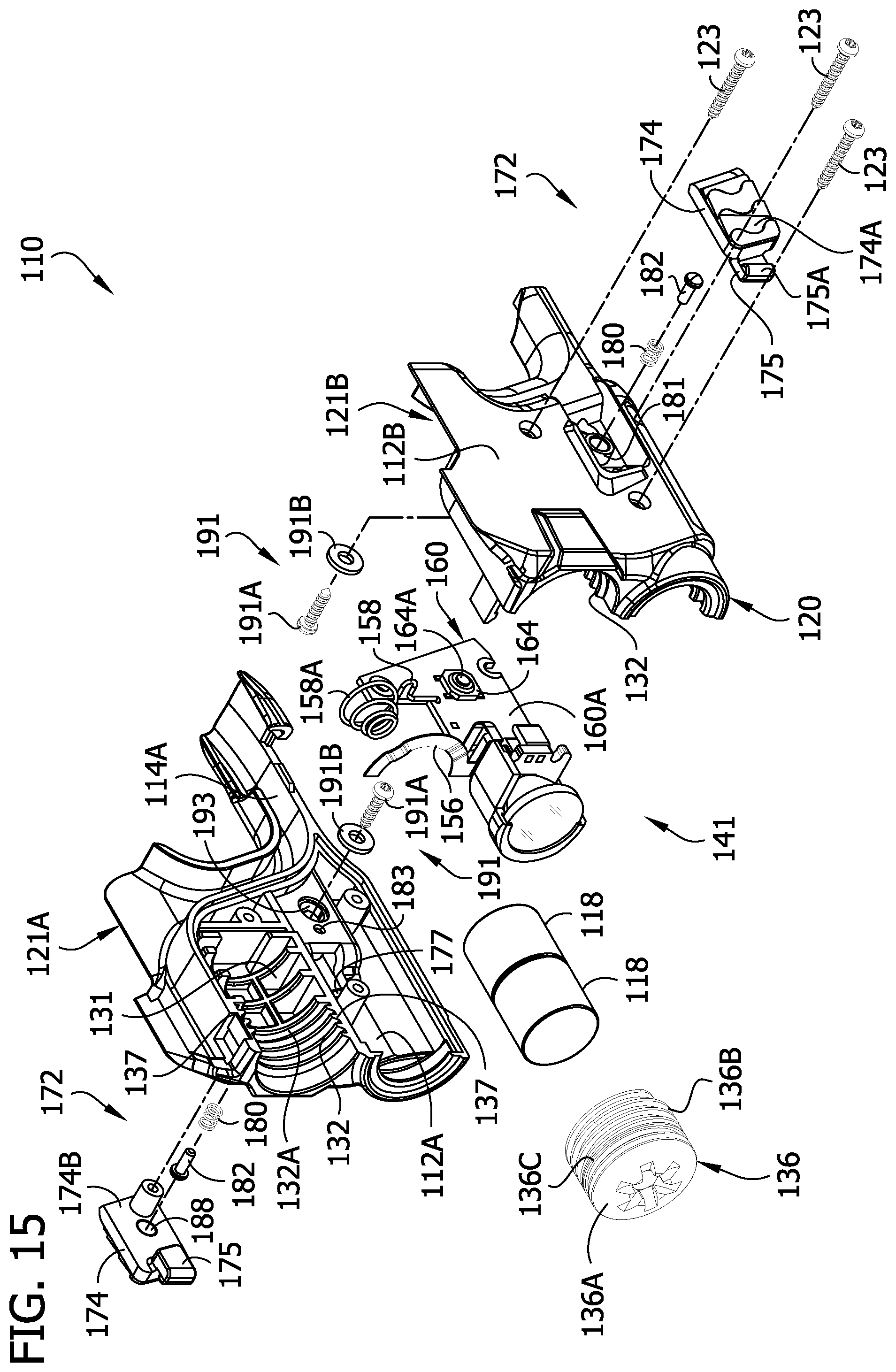 Patent US12422220 Figure 15 – Electronic firearm accessory with light source