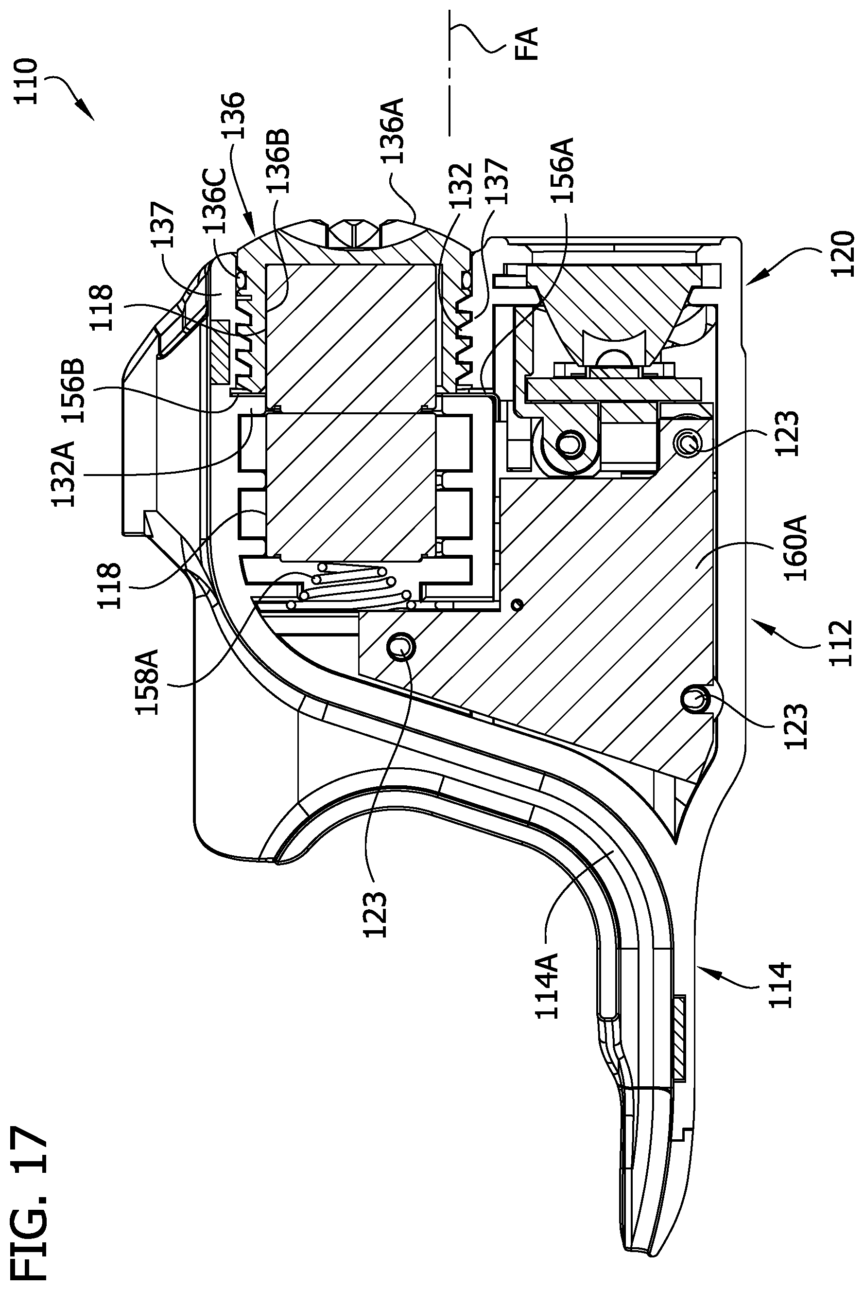 Patent US12422220 Figure 17 – Electronic firearm accessory with light source