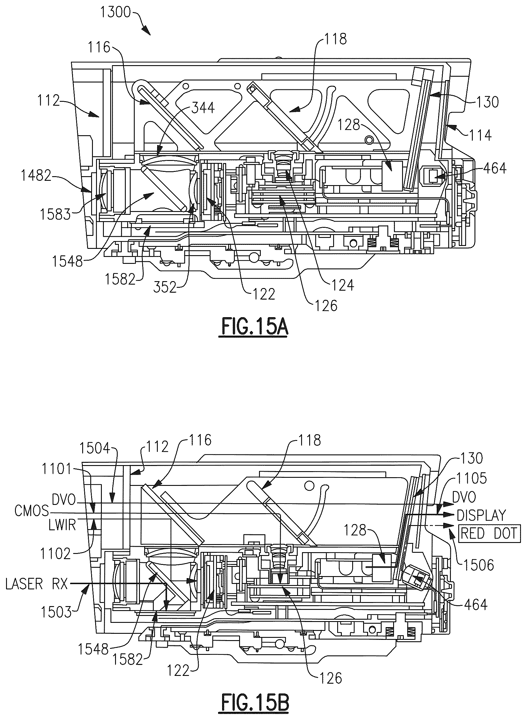 Patent US12422222 Figure 15 – Weapon system with multi-function single-view scope