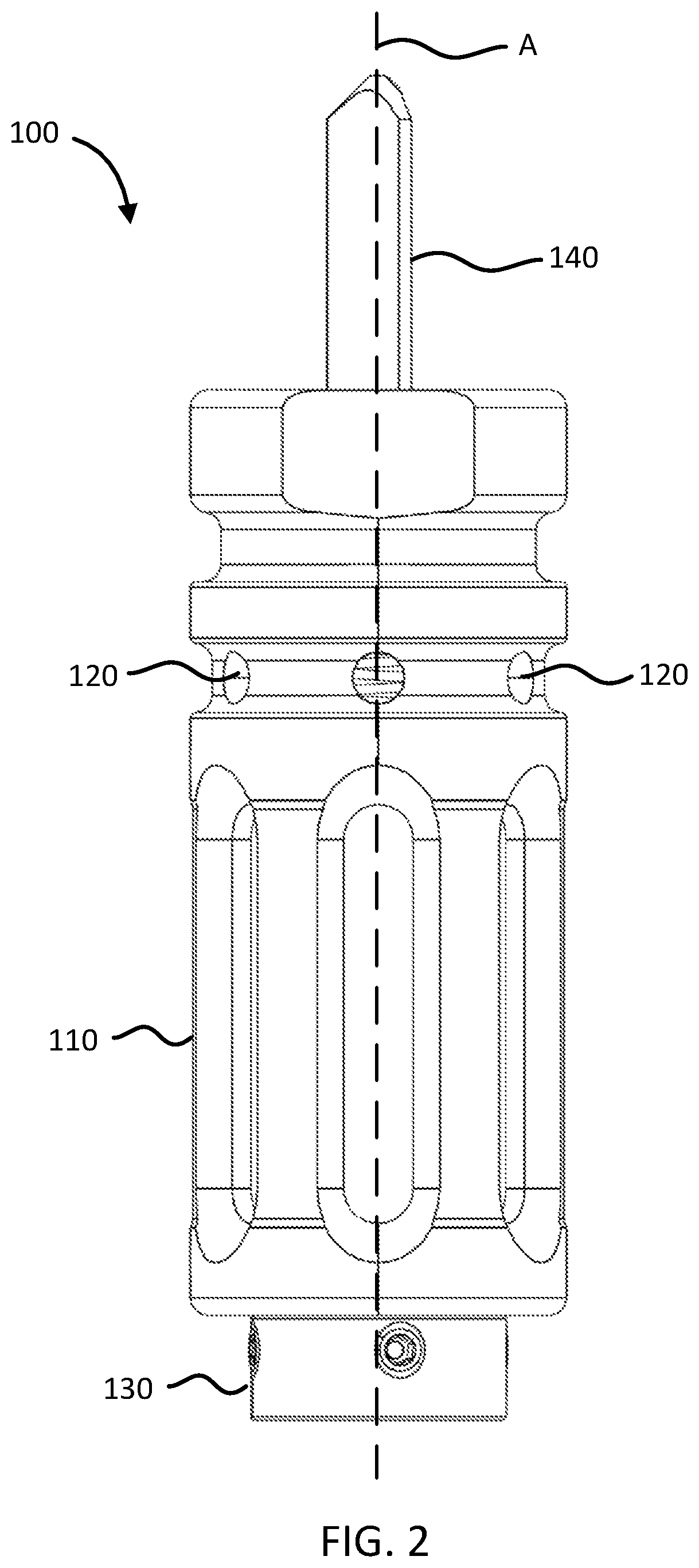 Patent US12422224 Figure 2 – Shooting simulation device for pneumatic guns