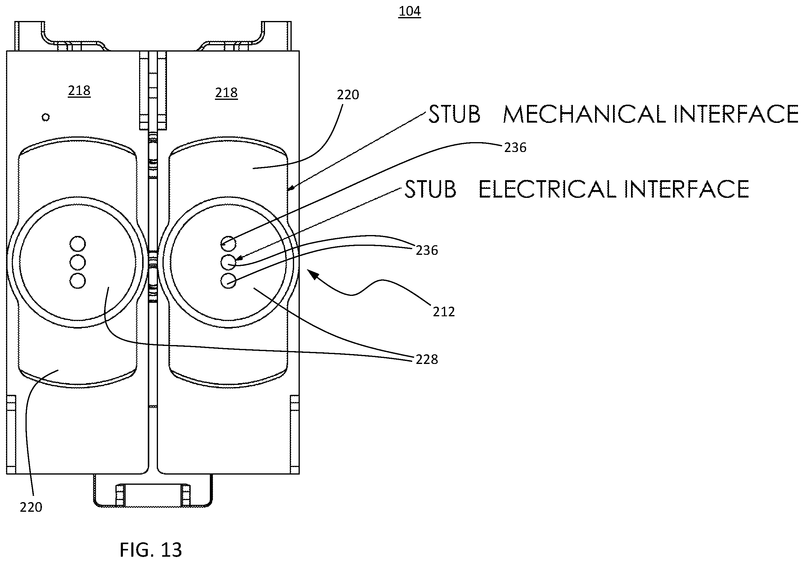 Patent US12422225 Figure 13 – Battery pack adapter assembly for powered weapon accessory rail interface