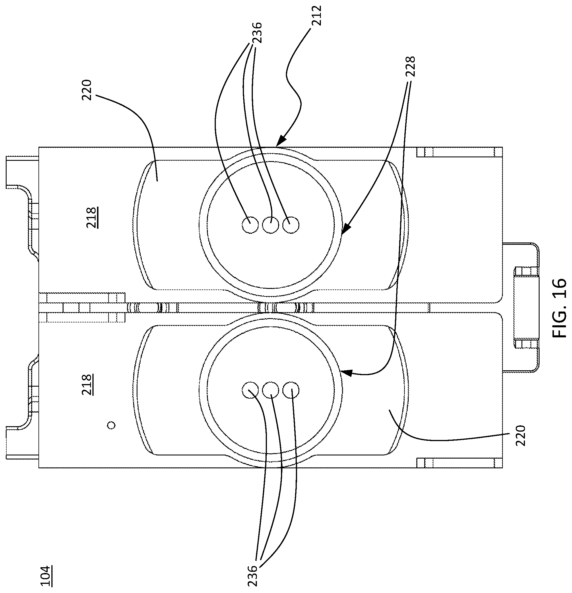 Patent US12422225 Figure 16 – Battery pack adapter assembly for powered weapon accessory rail interface