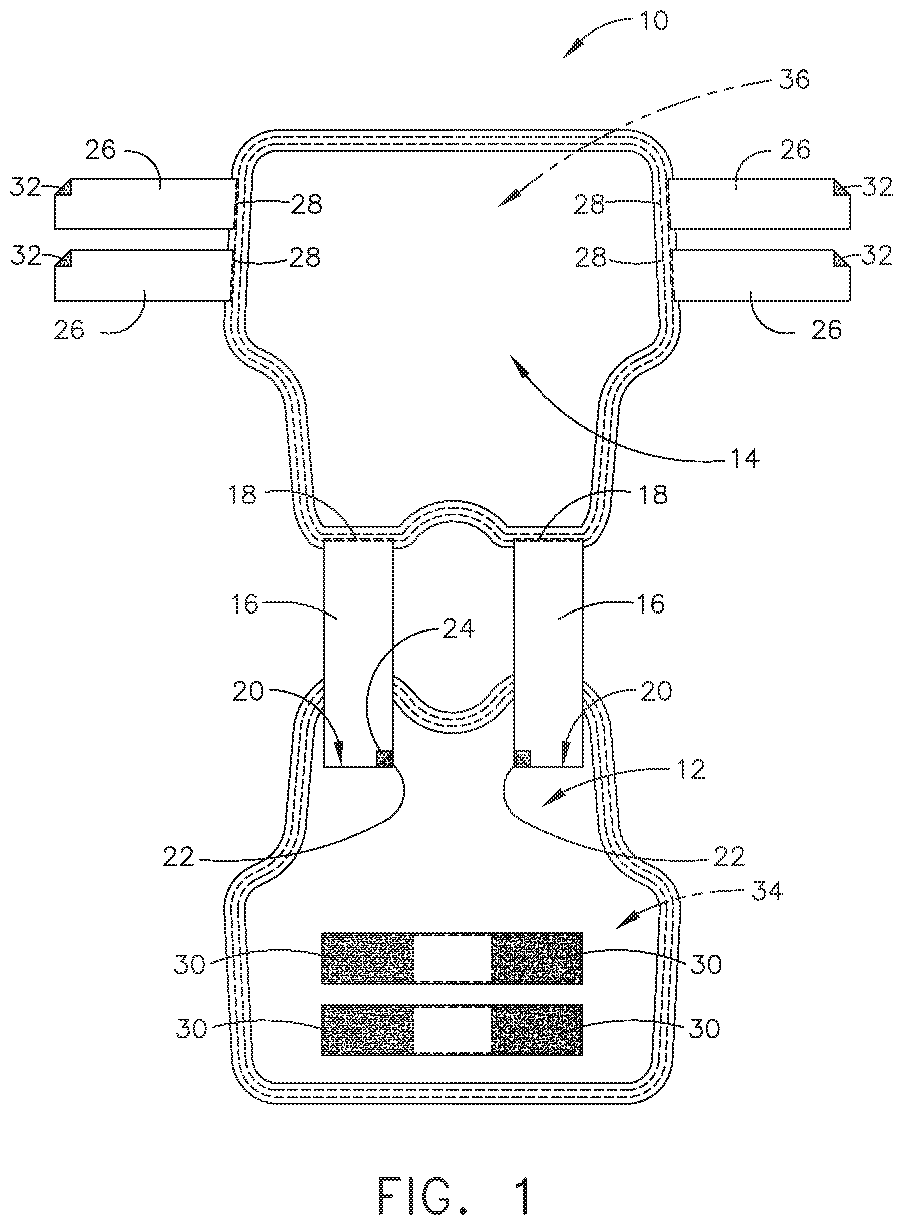 Patent US12422226 Figure 1 – Ballistic resistant panel edge enhanced integrity