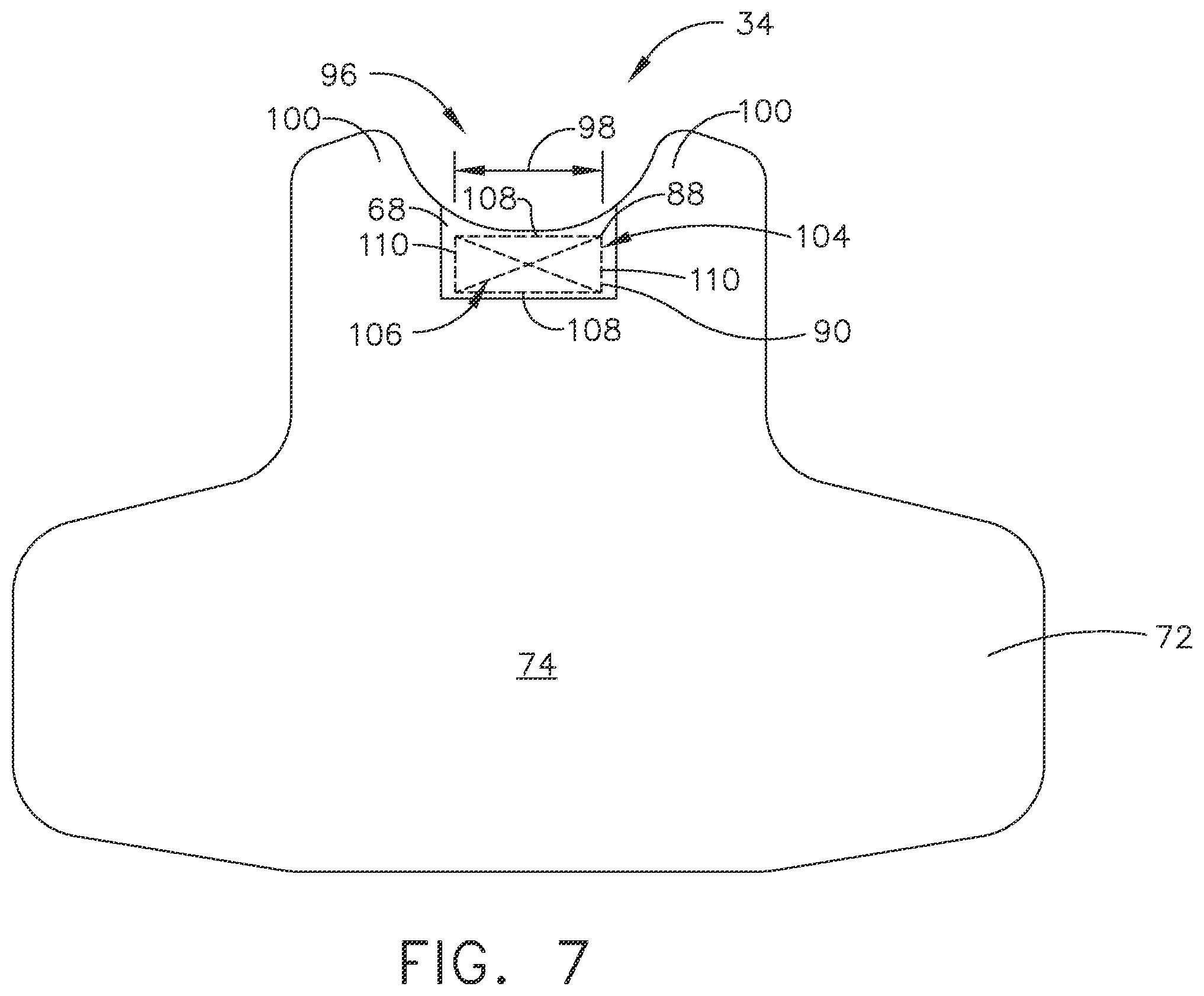 Patent US12422226 Figure 6 – Ballistic resistant panel edge enhanced integrity