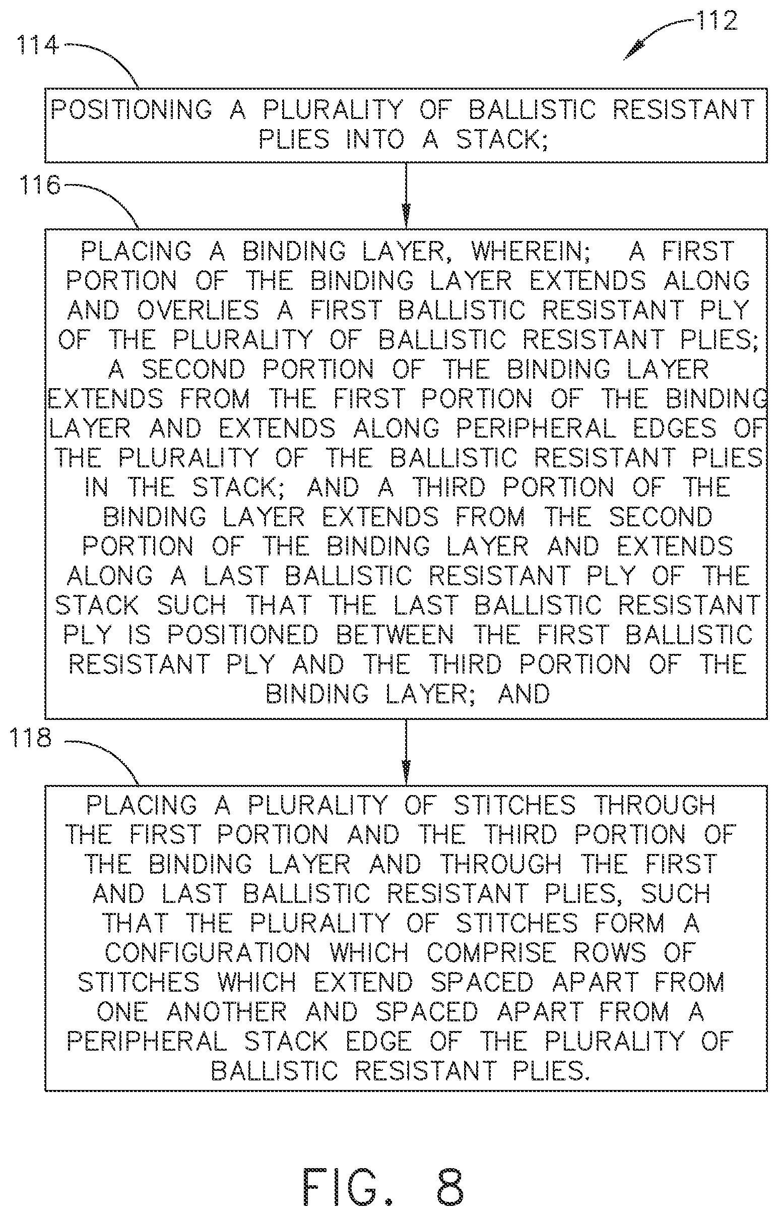 Patent US12422226 Figure 7 – Ballistic resistant panel edge enhanced integrity
