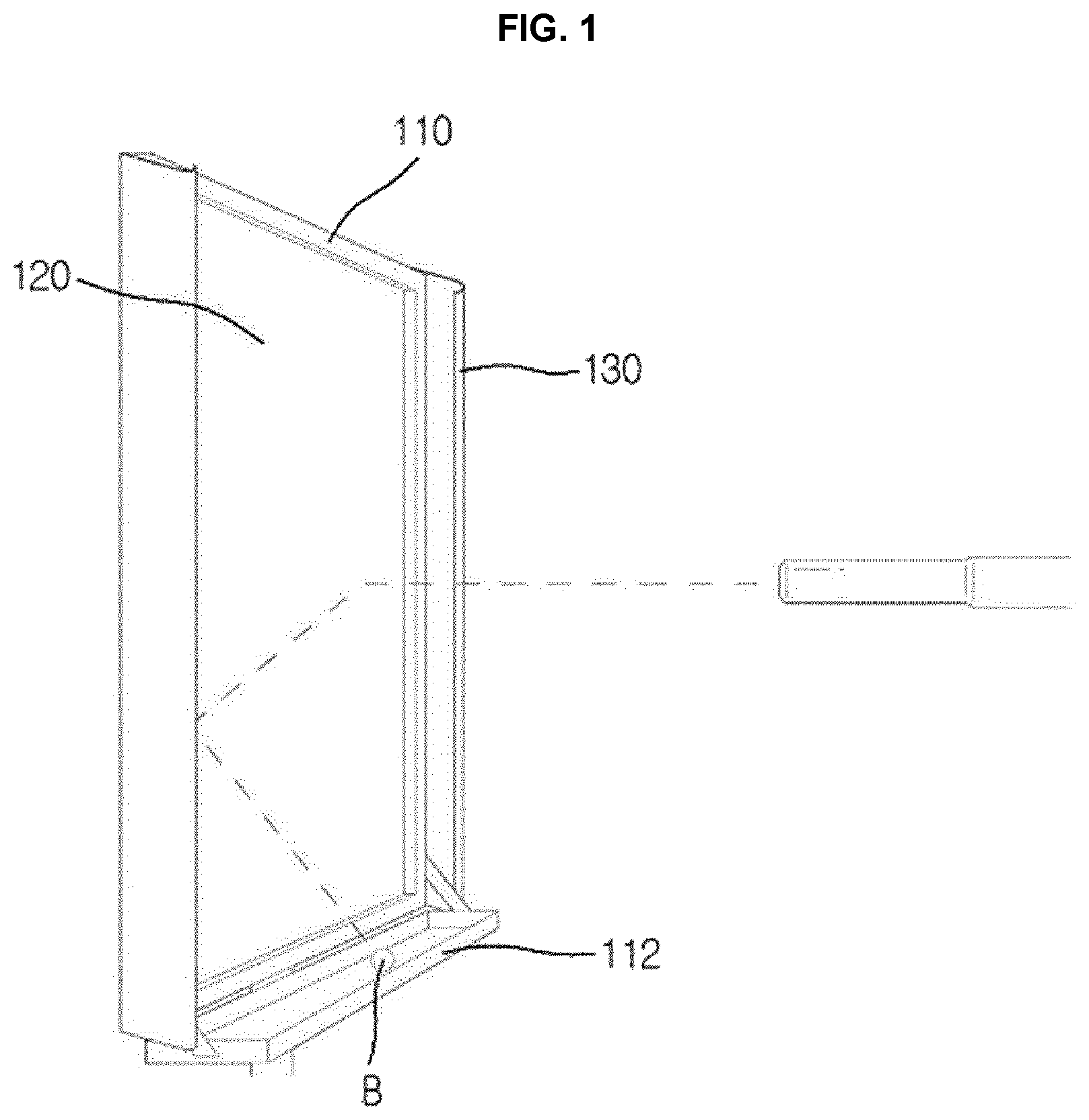 Patent US12422228 Figure 1 – Monitor device having bullet dispersion prevention function for shooting game