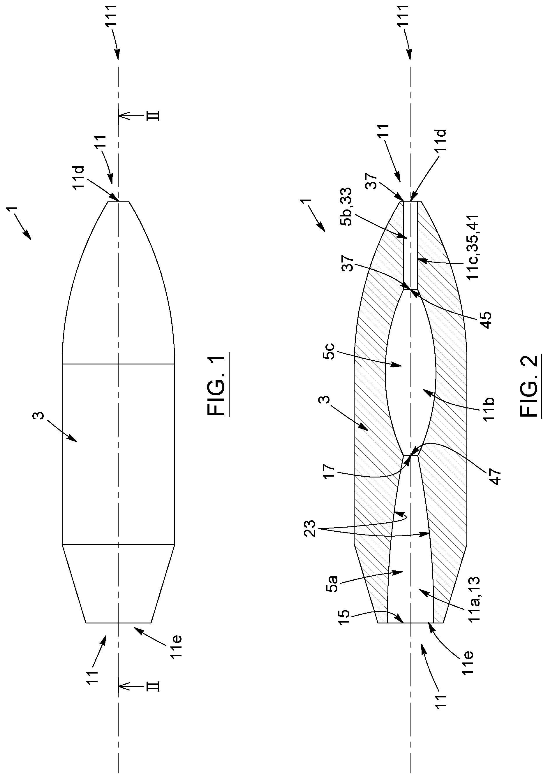 Patent US12422232 Figure 1 – Bullet system with multiple drag-reducing capabilities