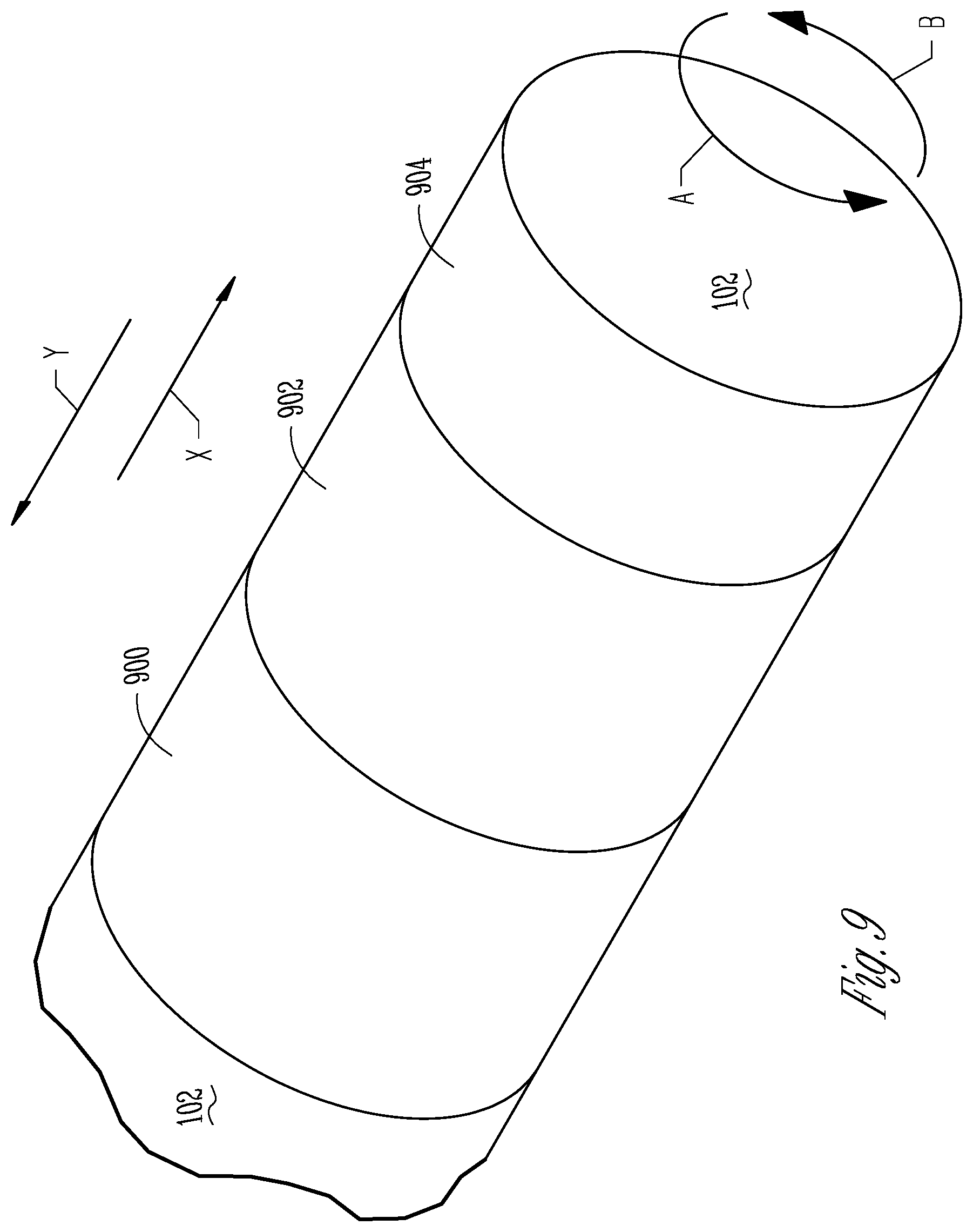 Patent US12422234 Figure 9 – Integrated driving band obturator for artillery