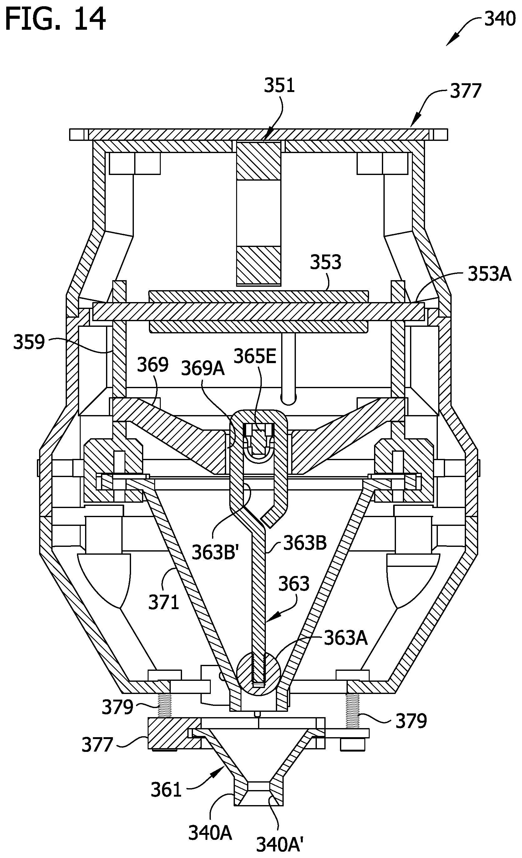 Patent US12422236 Figure 14 – Dispenser for firearm ammunition powder