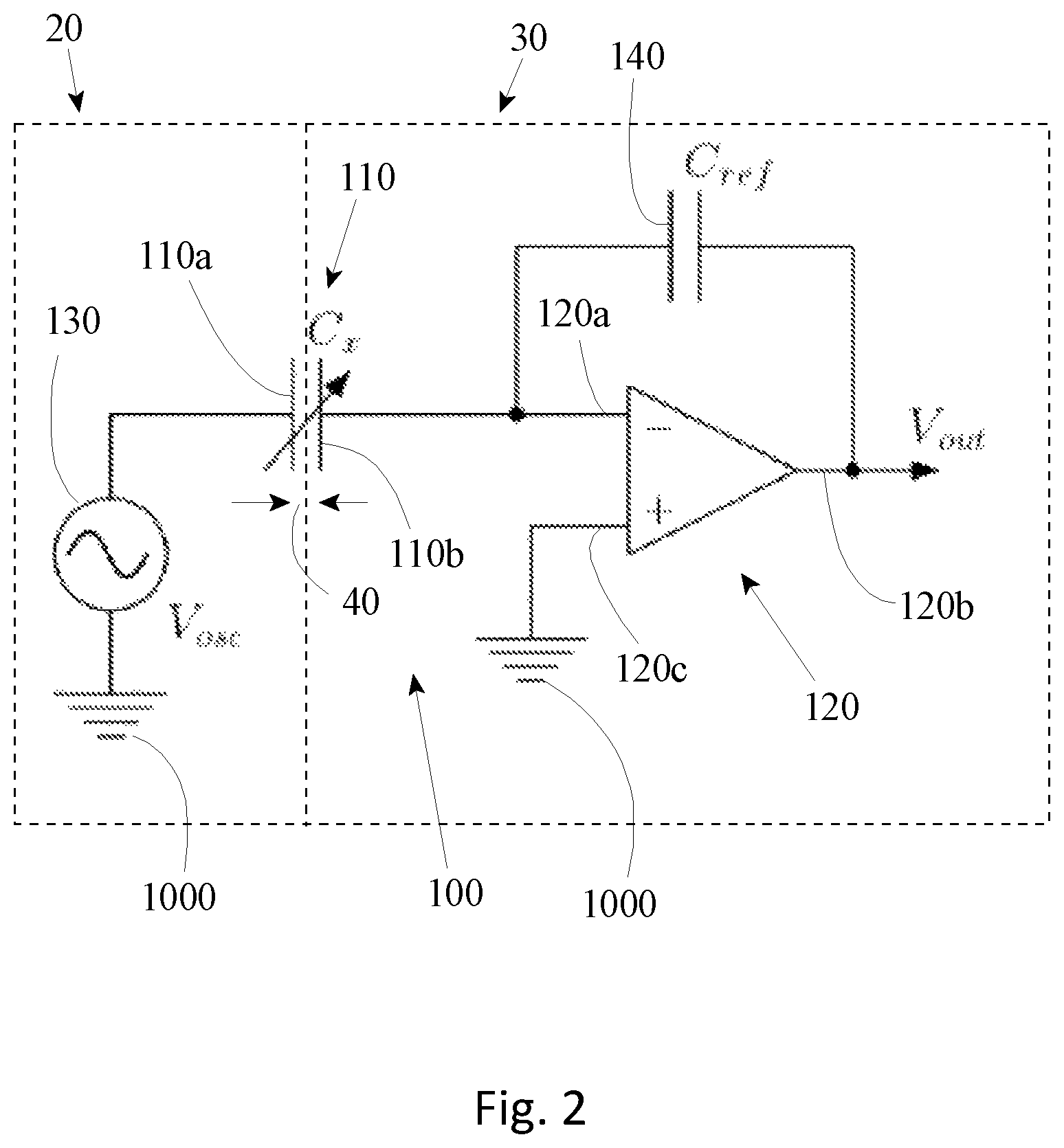 Patent US12422241 Figure 2 – Capacitive sensor device and a magnetic bearing assembly with such capacitive sensor device