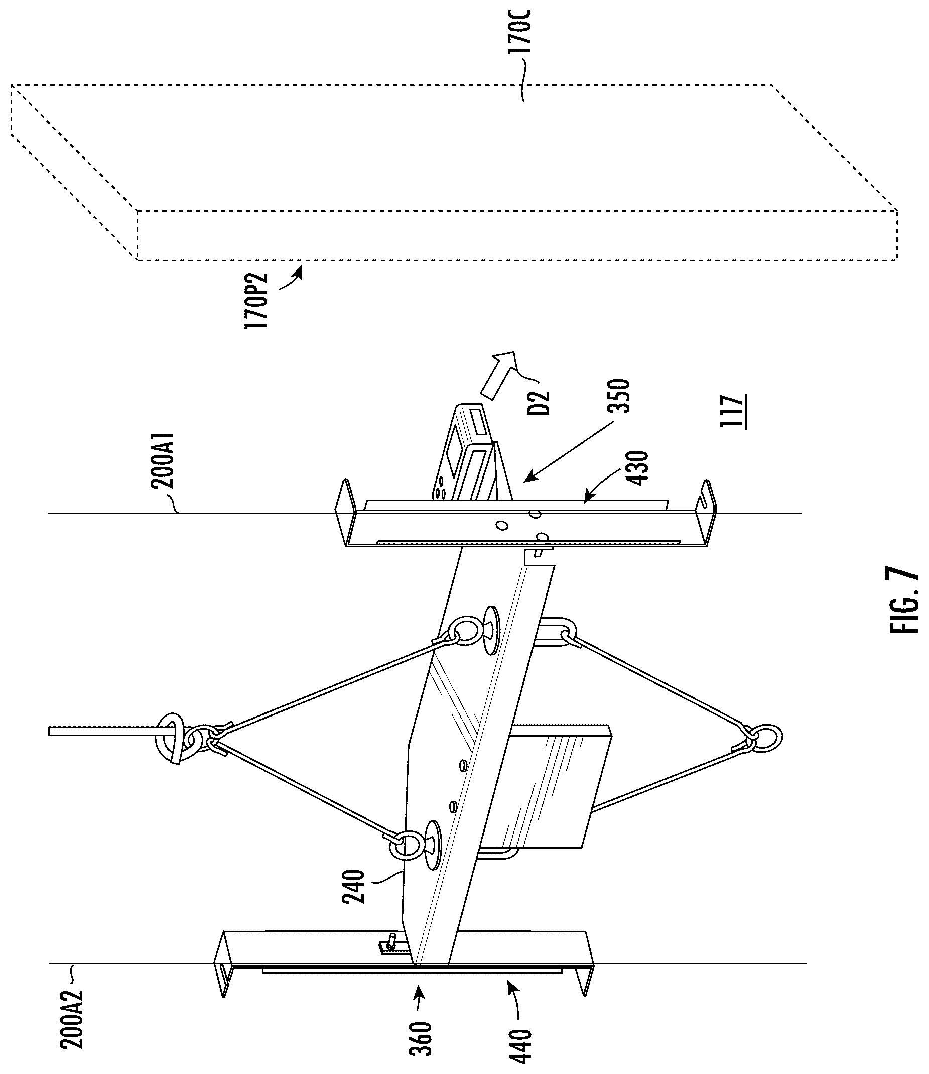 Patent US12422252 Figure 7 – Hoistway survey tool and method of surveying a hoistway