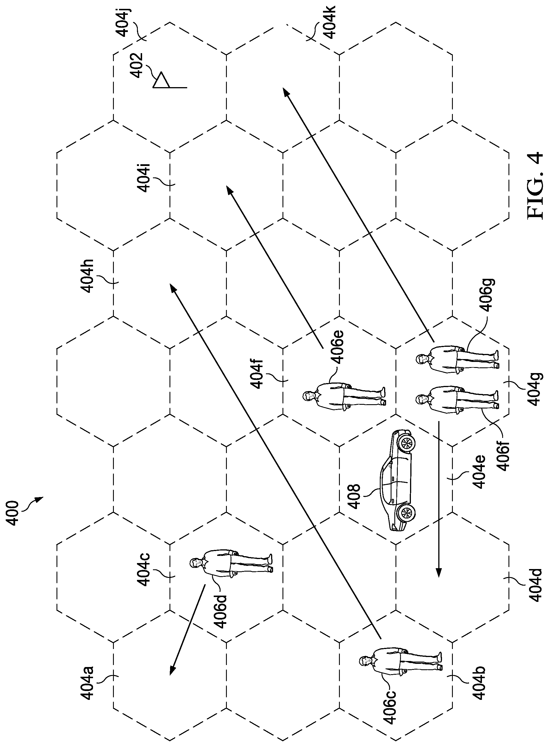 Patent US12422261 Figure 4 – Providing navigational data to a driver computing device to direct the driver computing device to a geographic region in view of a location specified by the driver computing device