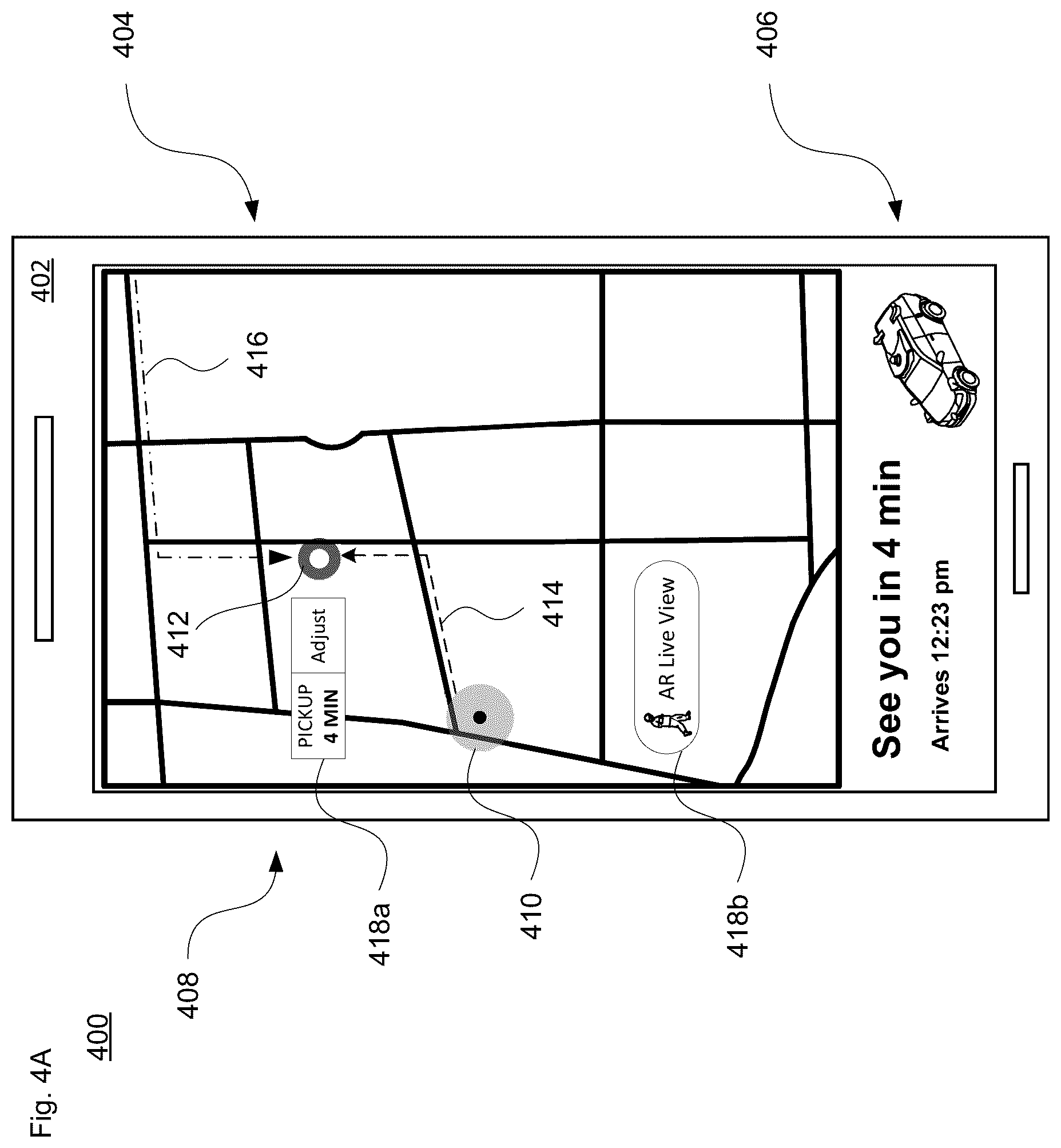 Patent US12422266 Figure 9 – Augmented reality wayfinding