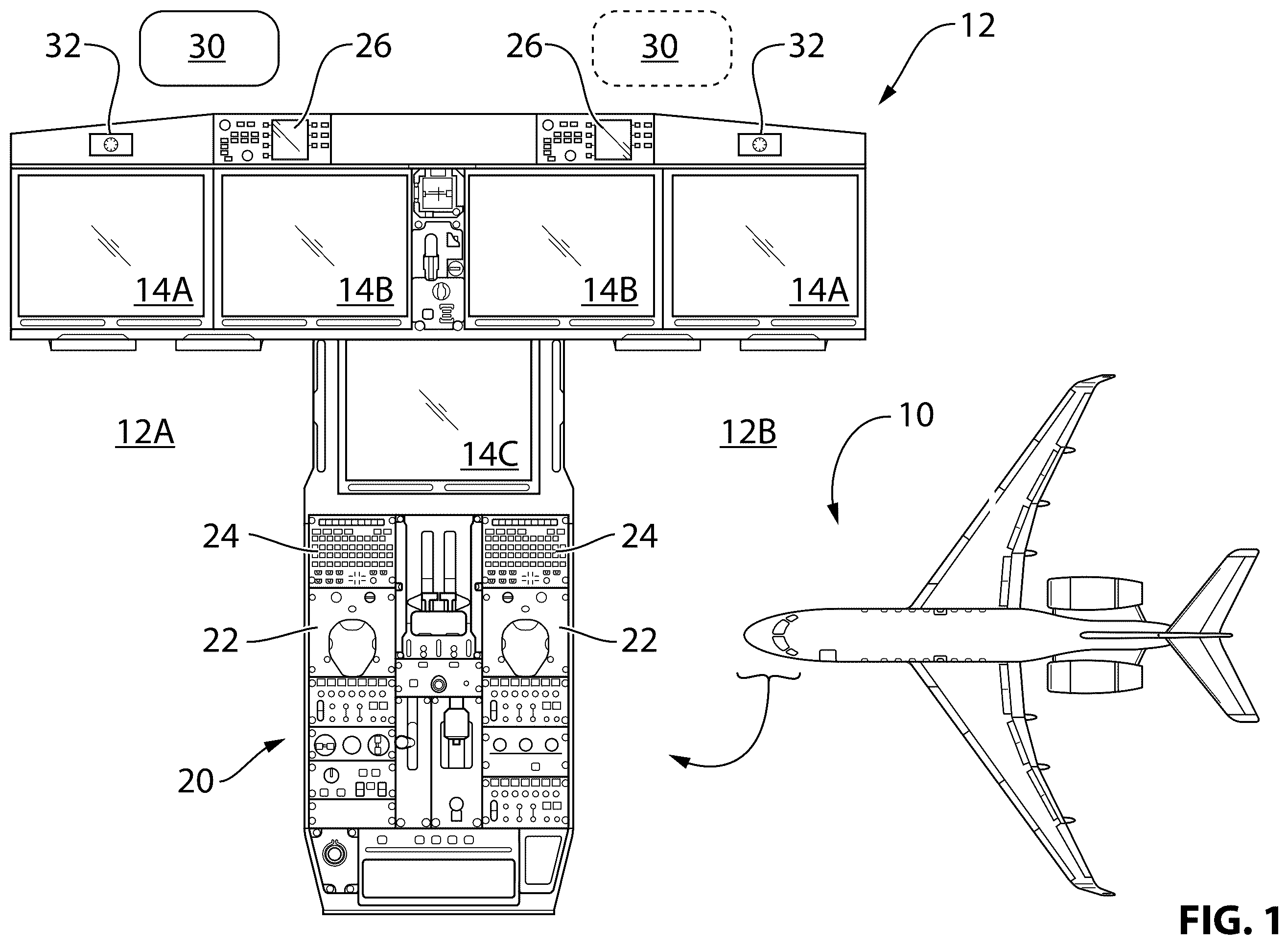 Patent US12422279 — Display systems and methods for aircraft — Figure 1
