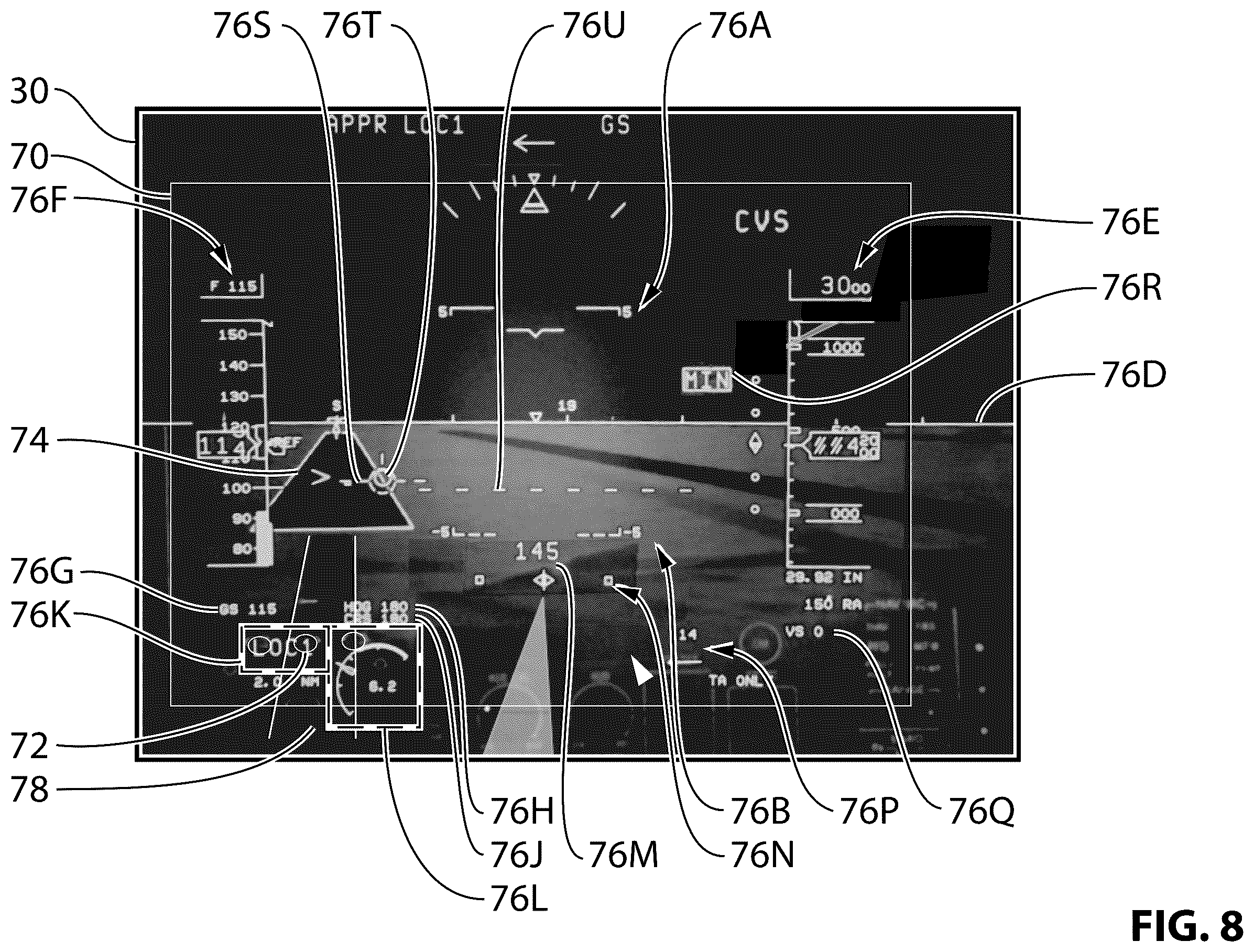 Patent US12422279 Figure 8 – Display systems and methods for aircraft