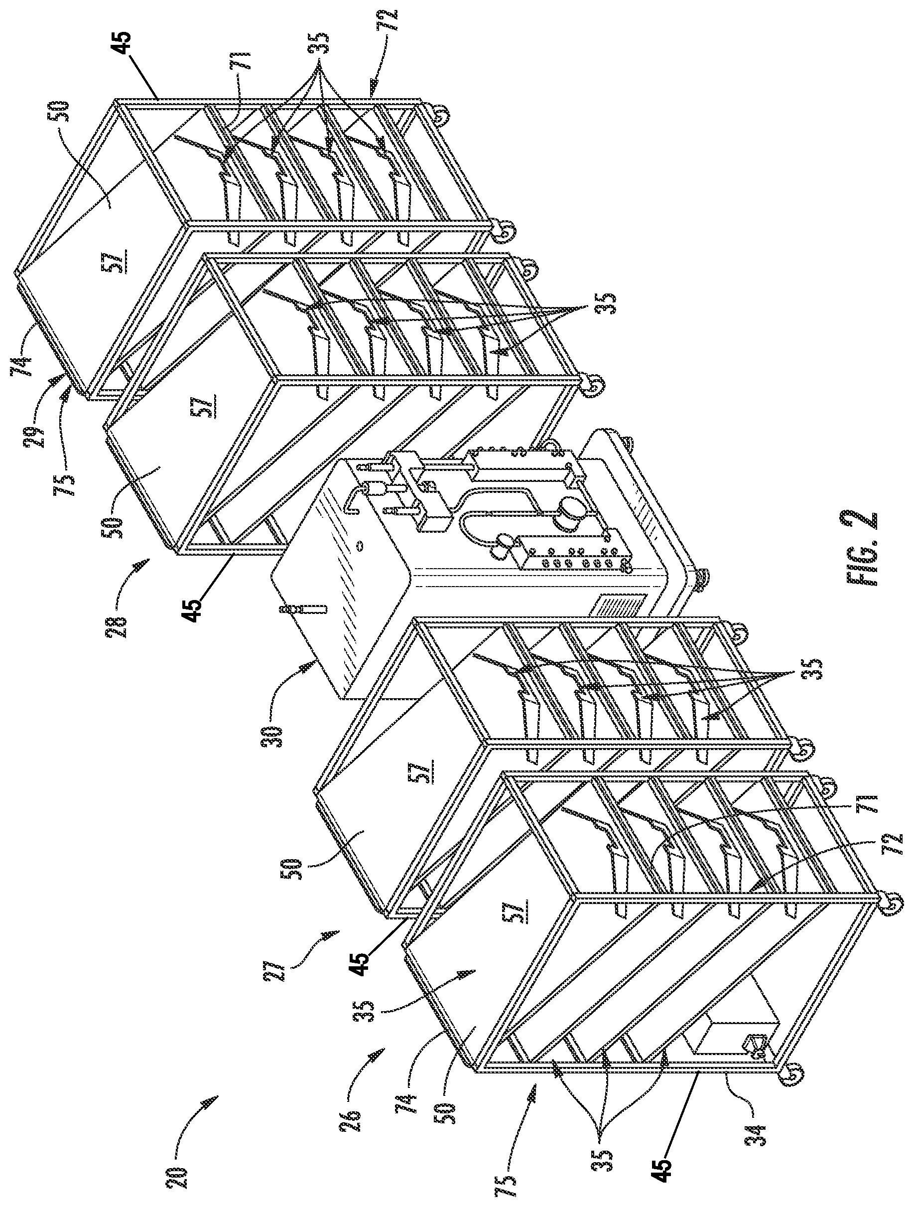 Patent US12422294 Figure 2 – Biocontainer assembly for bioprocessing system