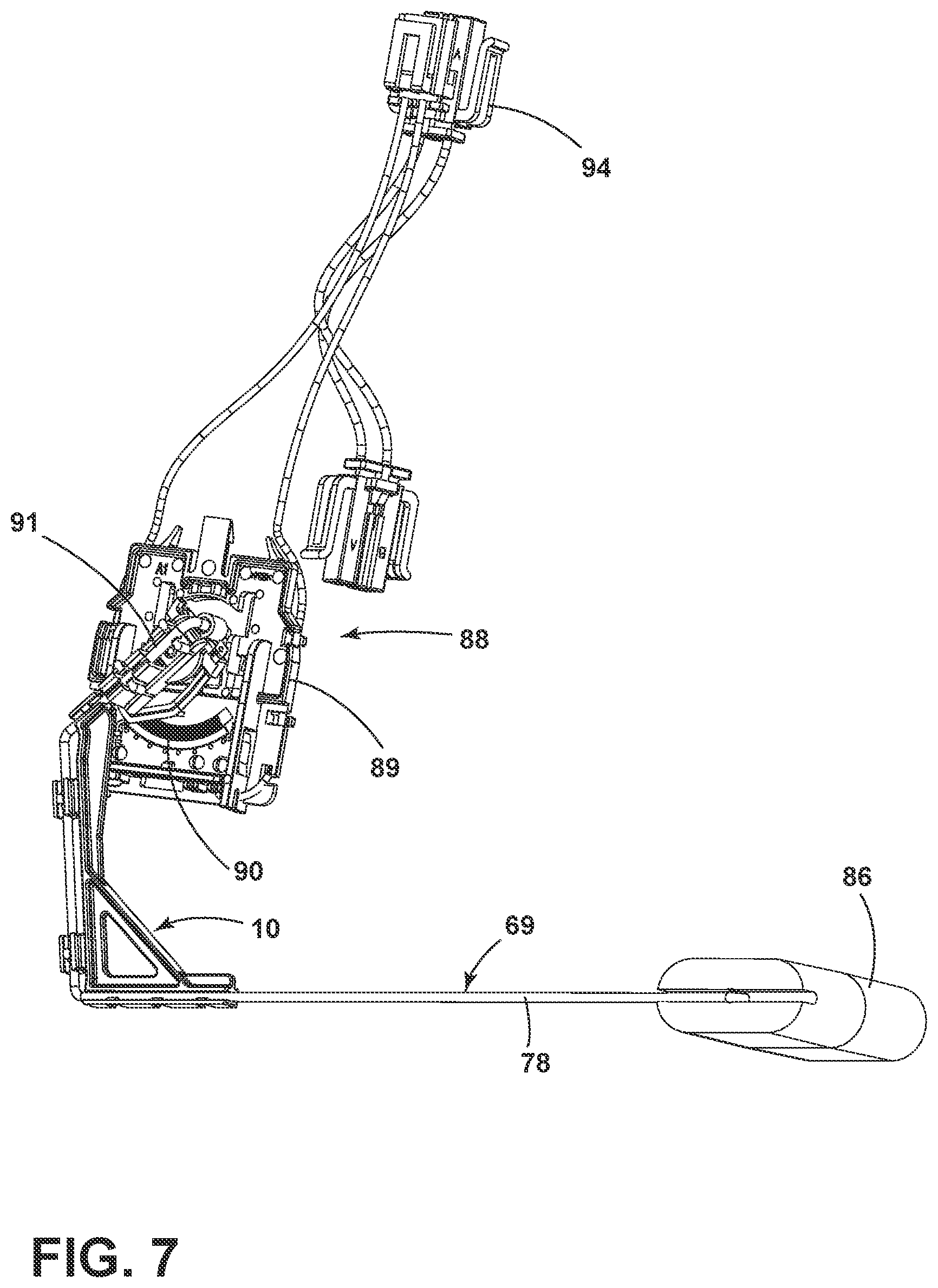Patent US12422297 Figure 7 – Reinforcement support brace for a float arm