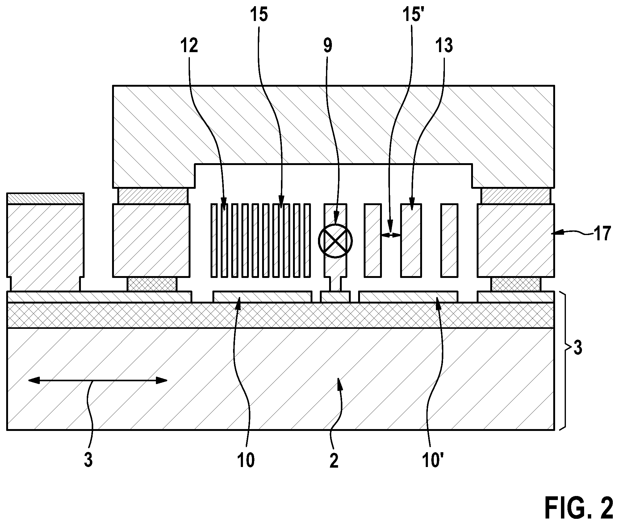 Patent US12422313 Figure 2 – Sensor device for measuring a temperature difference in a computer chip system