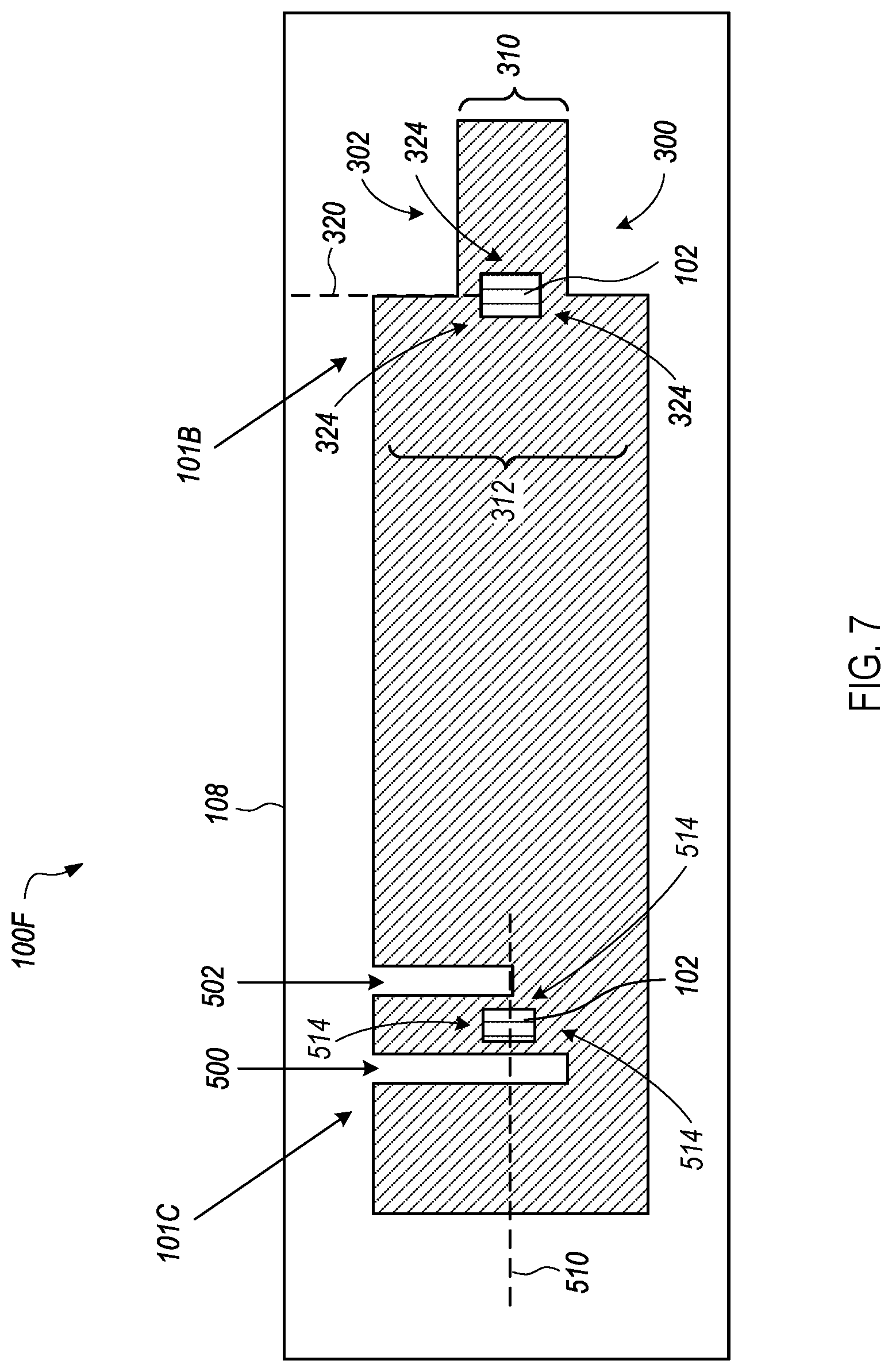 Patent US12422314 Figure 6 – Input structures that include slots that create a stress concentration region in a substrate for strain detection by a sensor